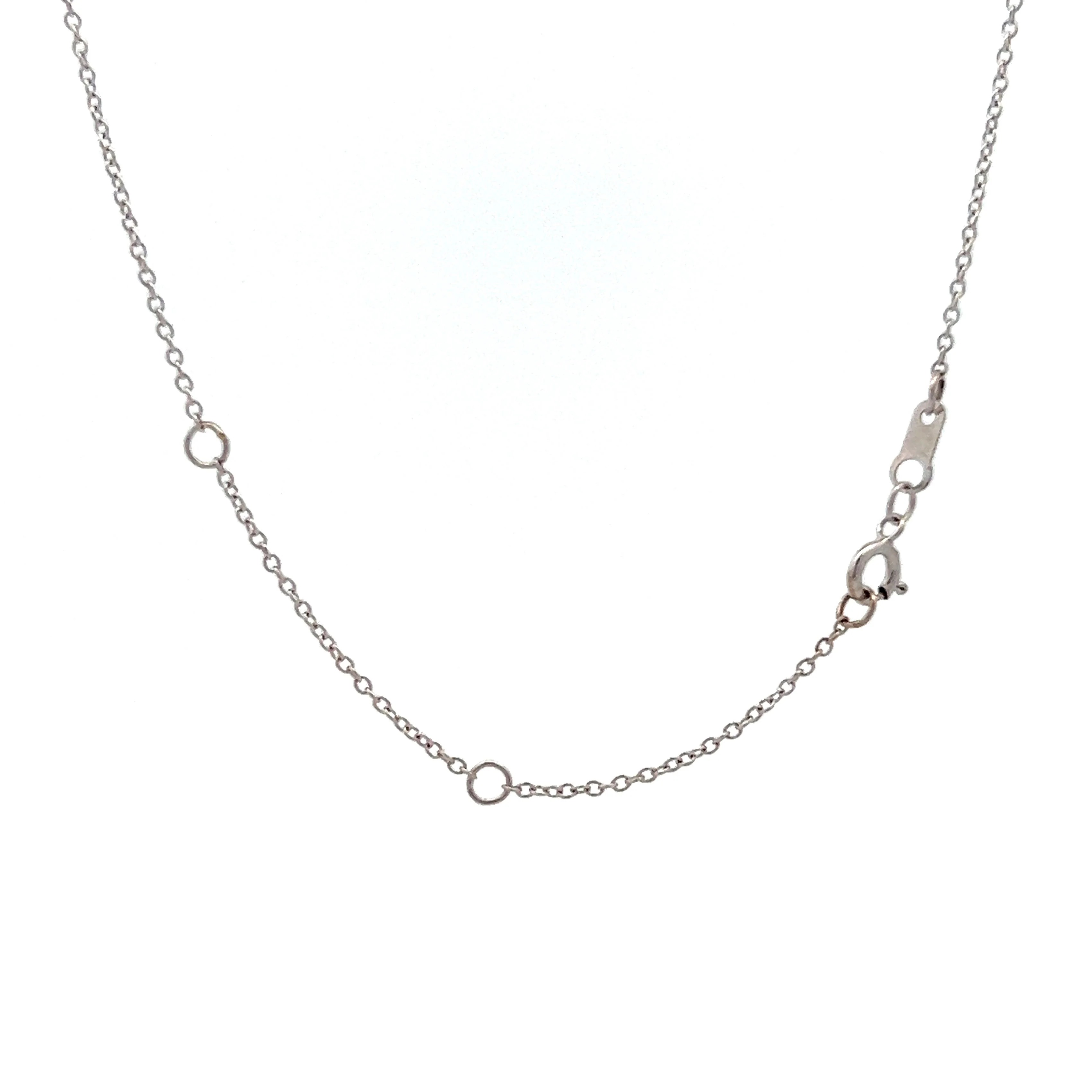 .28 Pear Rose Cut Diamond Pendant in 14k White Gold - Image 4