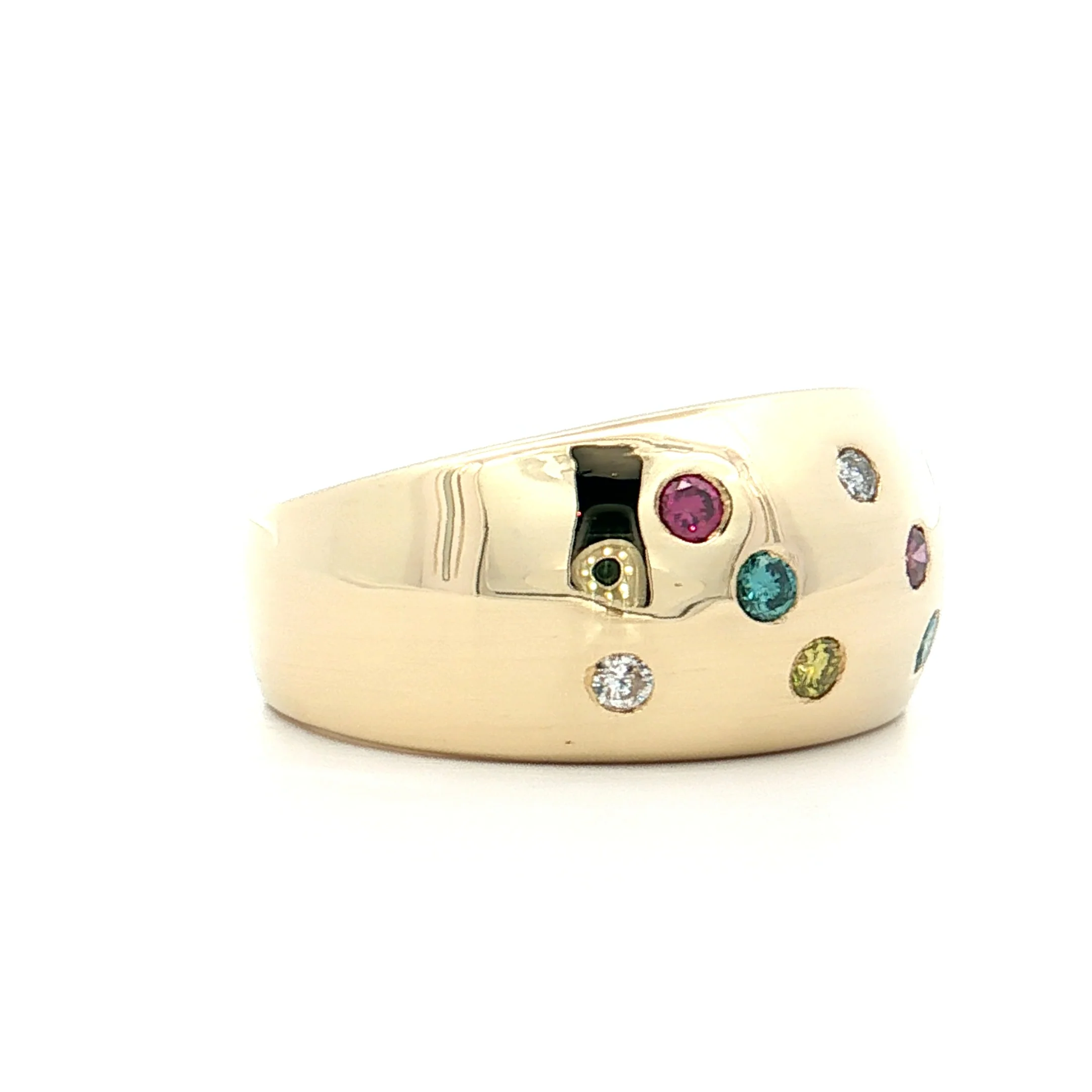 .28 Round Brilliant Colored Diamonds 14k Yellow Gold - Image 3