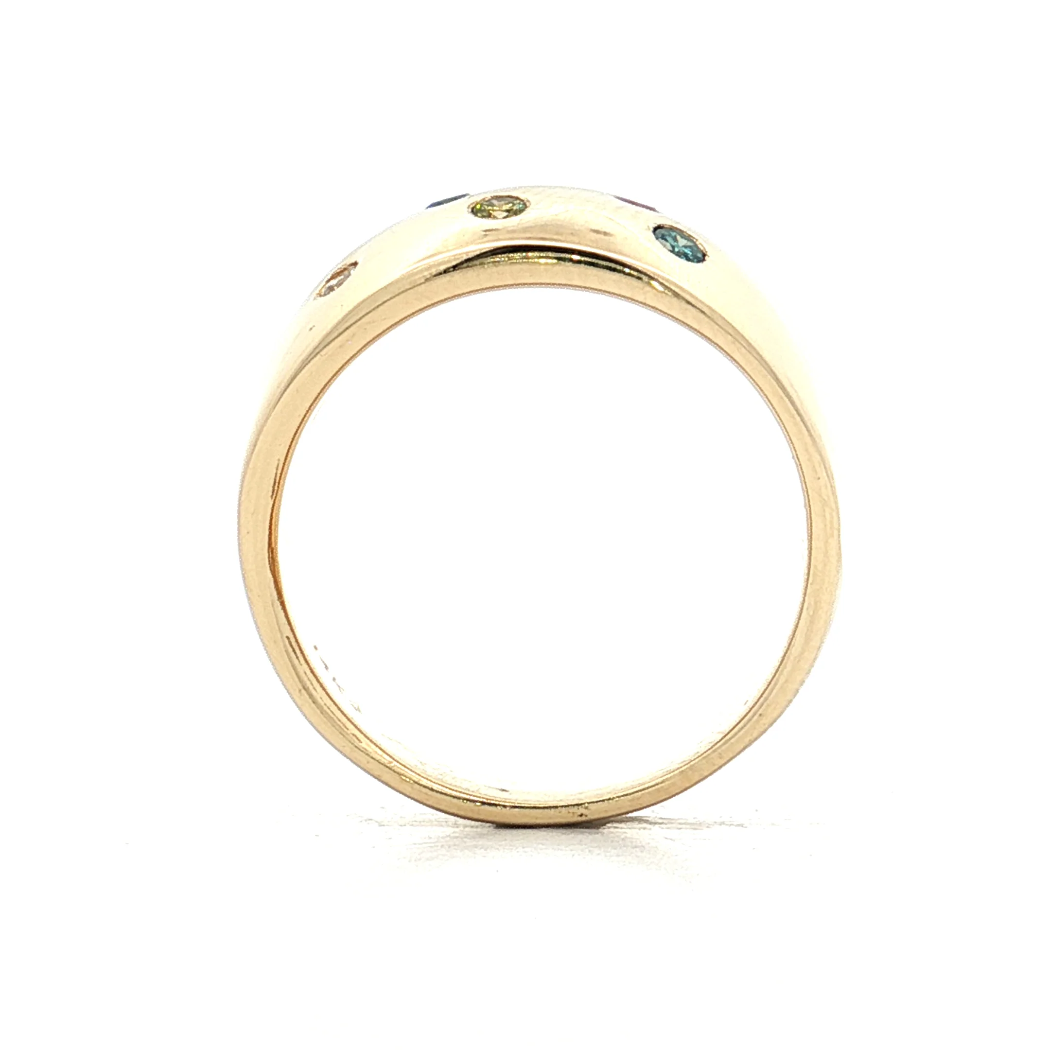 .28 Round Brilliant Colored Diamonds 14k Yellow Gold - Image 4
