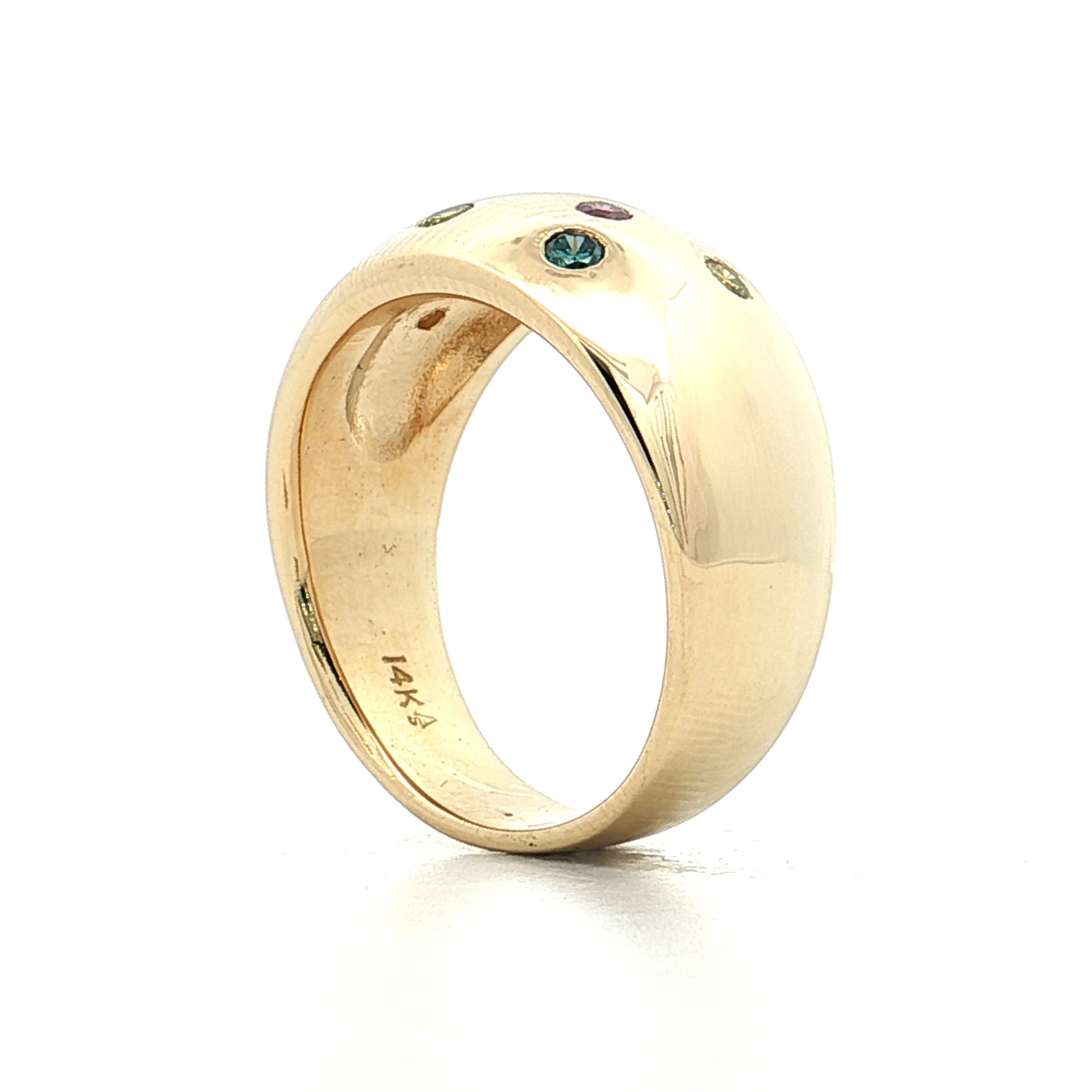 .28 Round Brilliant Colored Diamonds 14k Yellow Gold - Image 5