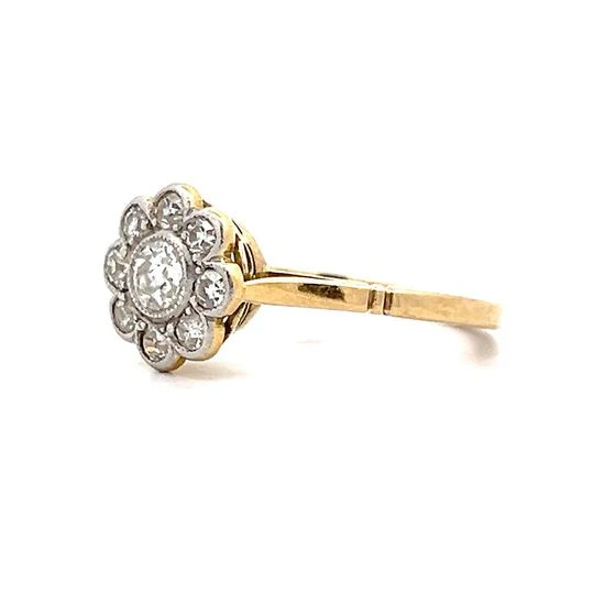 .28 Vintage Old Mine Diamond Engagement Ring in 14k - Image 2