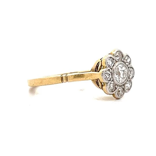 .28 Vintage Old Mine Diamond Engagement Ring in 14k - Image 3