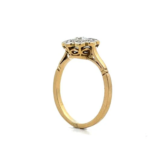 .28 Vintage Old Mine Diamond Engagement Ring in 14k - Image 5