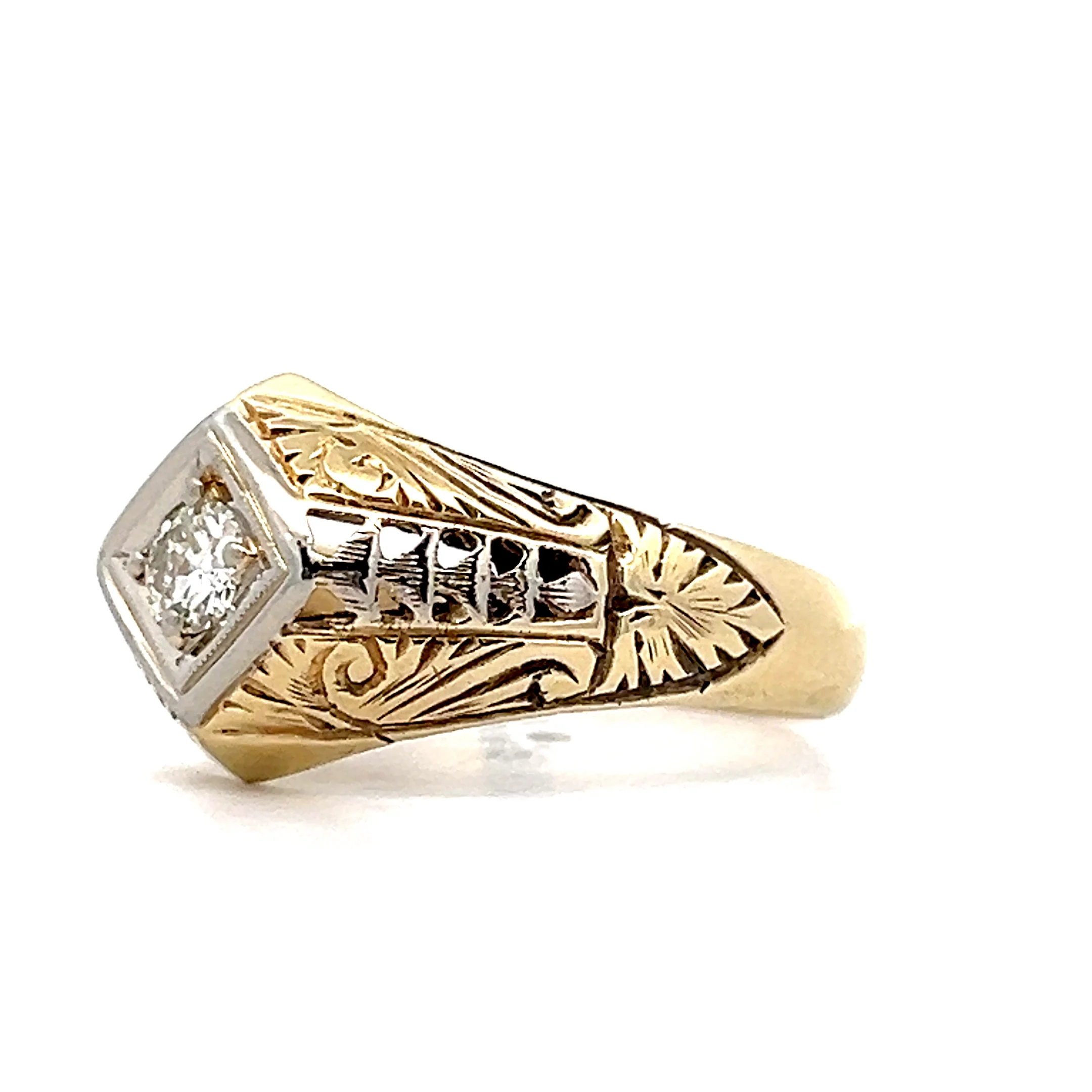 .28 Vintage Retro Transitional Diamond Engagement Ring - Image 2