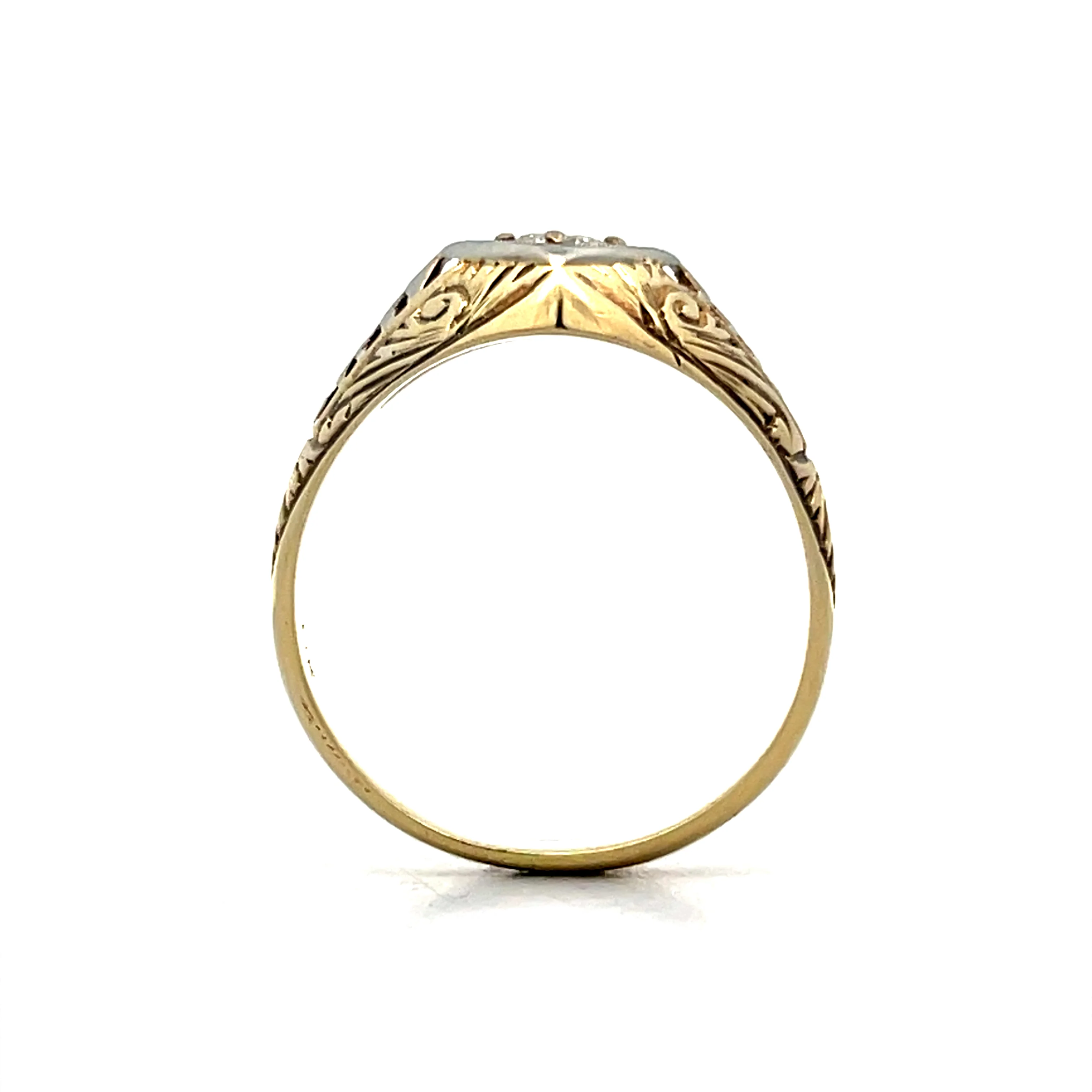 .28 Vintage Retro Transitional Diamond Engagement Ring - Image 4