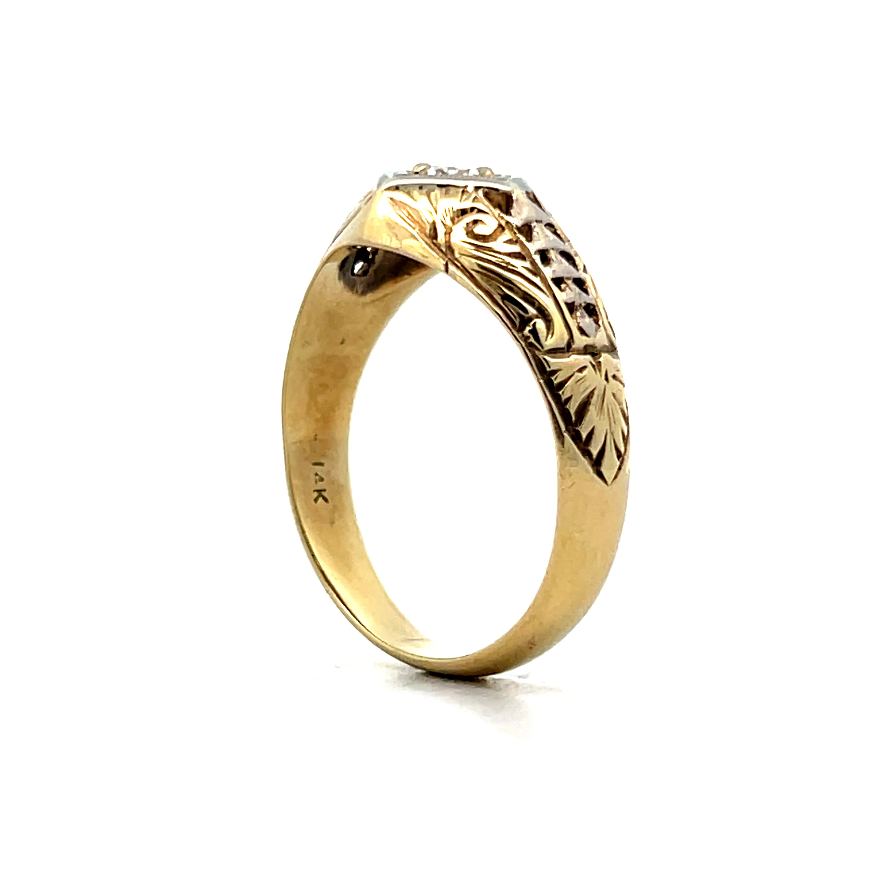 .28 Vintage Retro Transitional Diamond Engagement Ring - Image 5