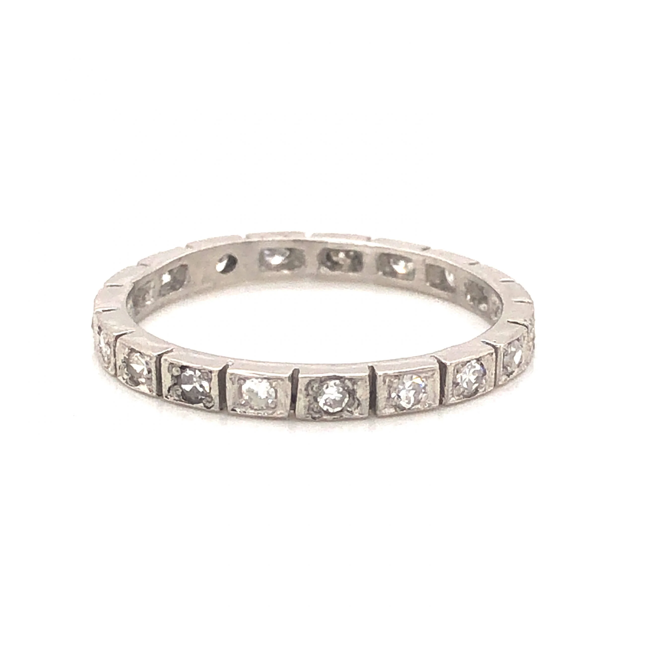 .29 Art Deco Diamond Eternity Wedding Band in Platinum - Image 3