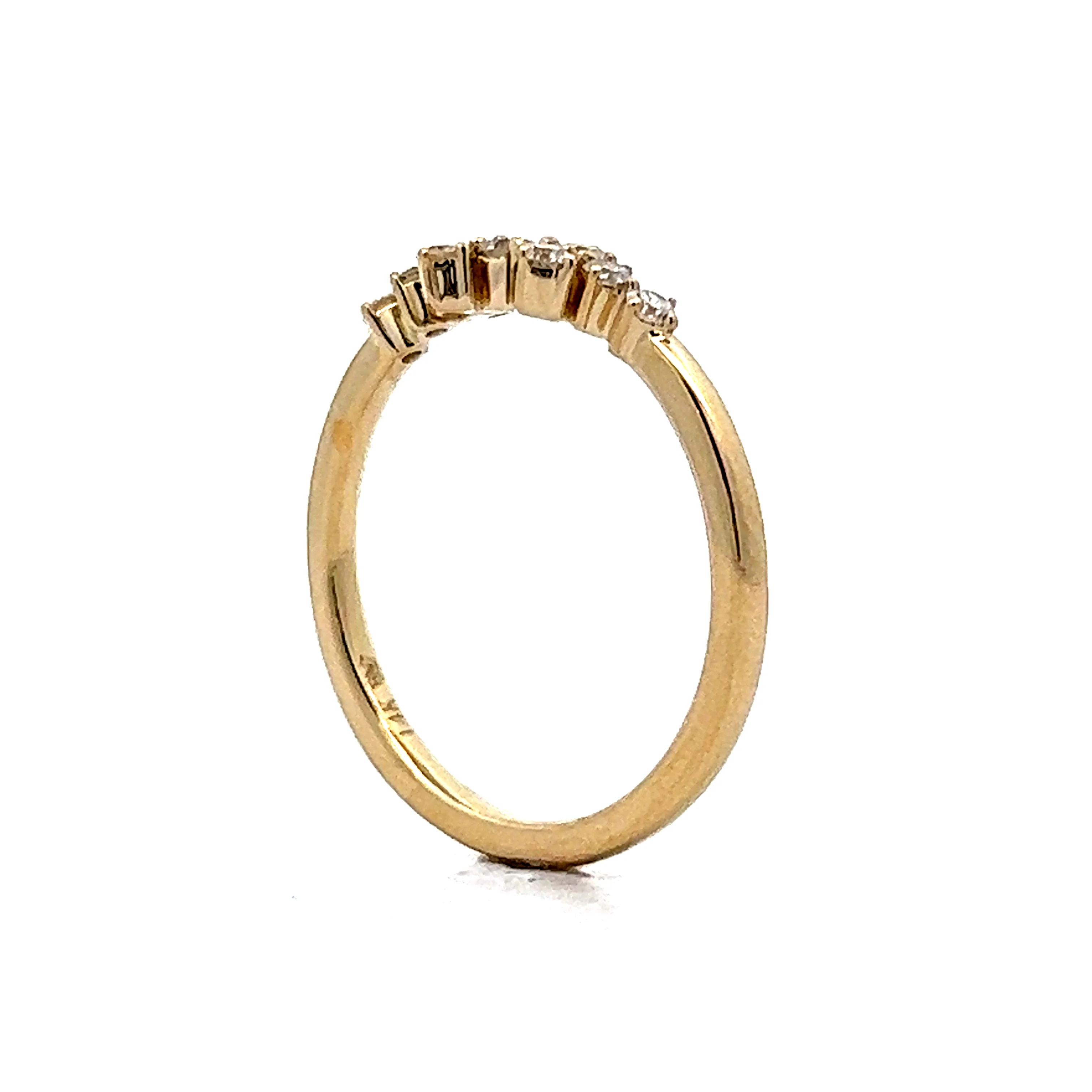 .29 Diamond Cluster Stacking Ring in 14k Yellow Gold - Image 5