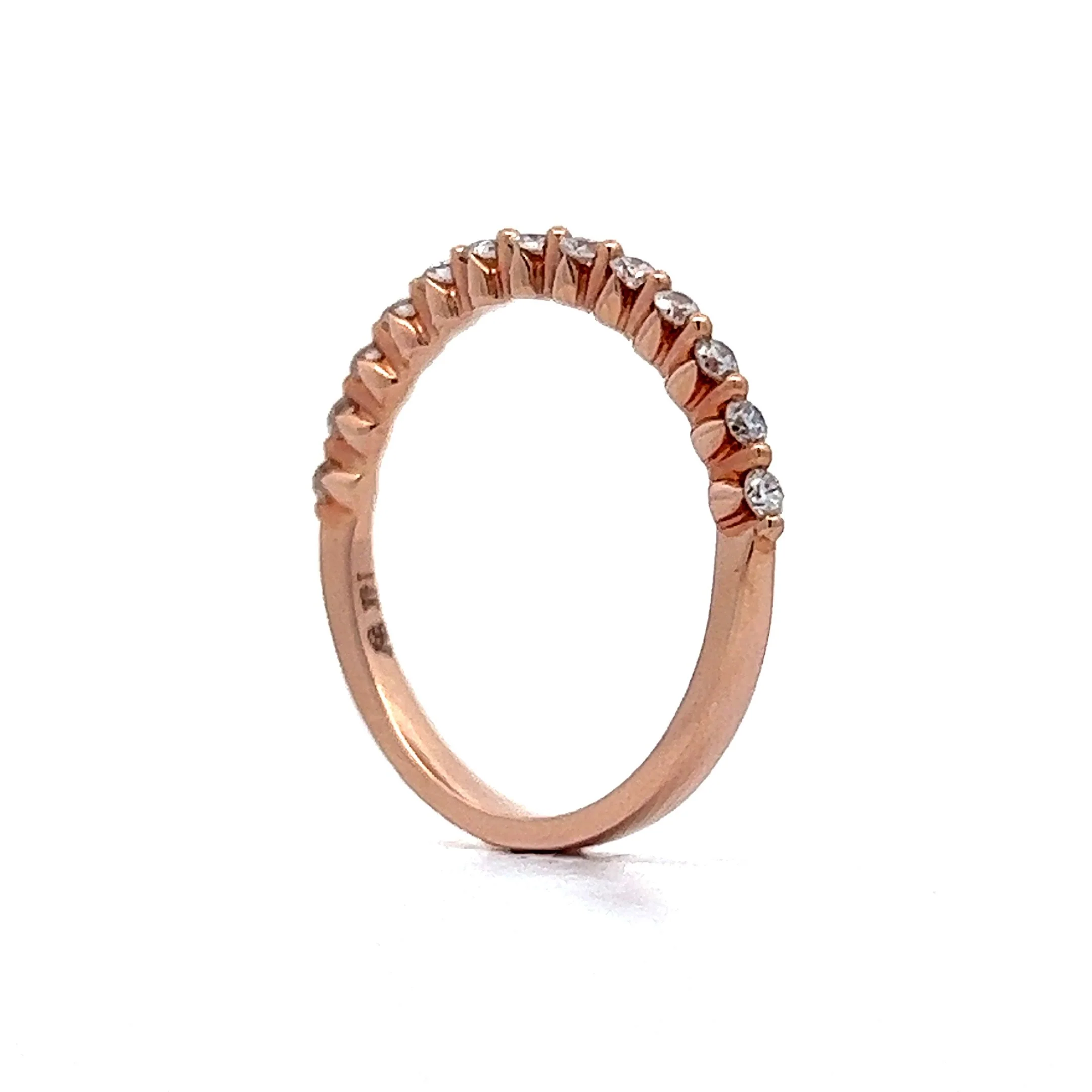 .29 Half-Eternity Diamond Wedding Band in 14k Rose Gold - Image 5