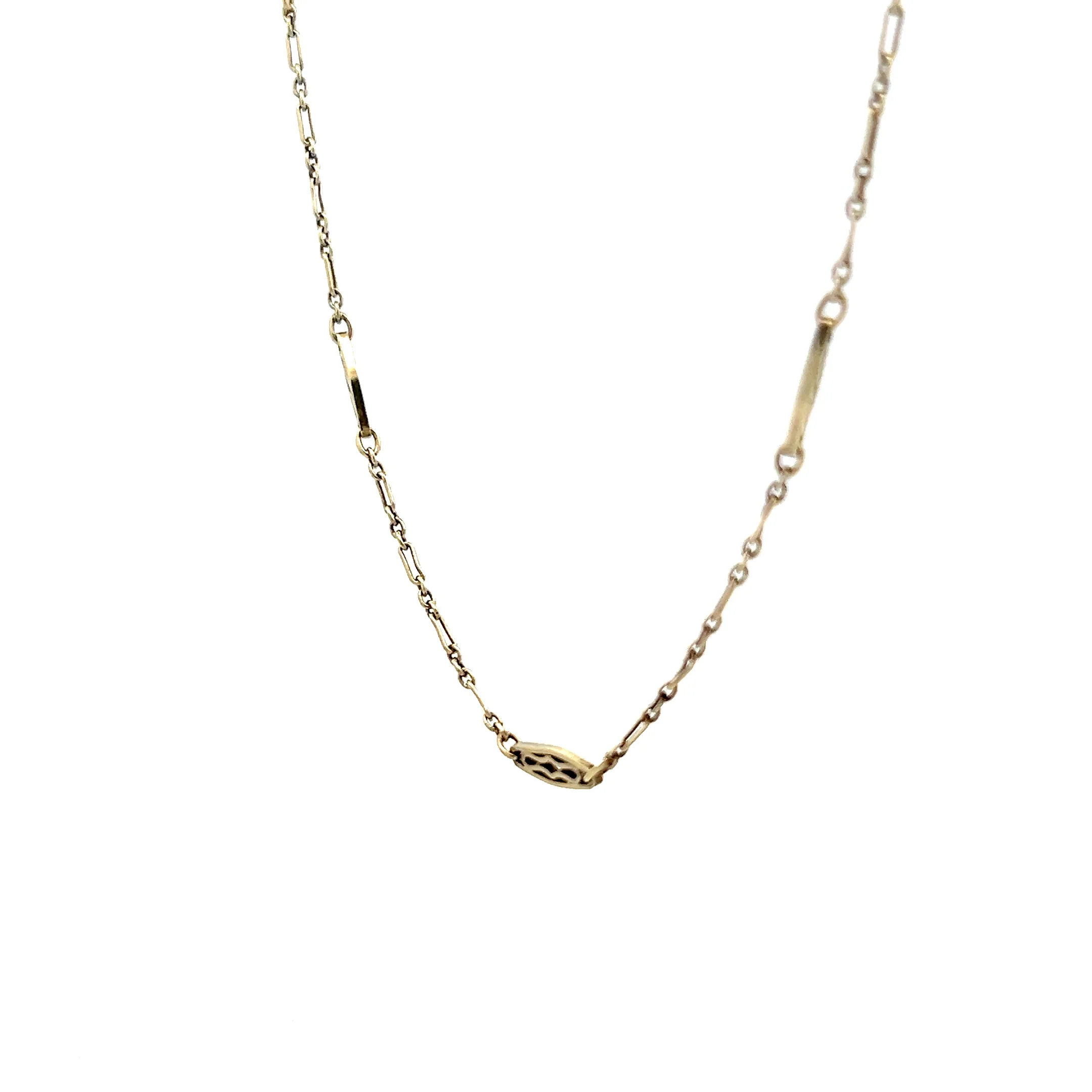 29 Inch Antique Art Deco Chain Necklace in 14k - Image 2