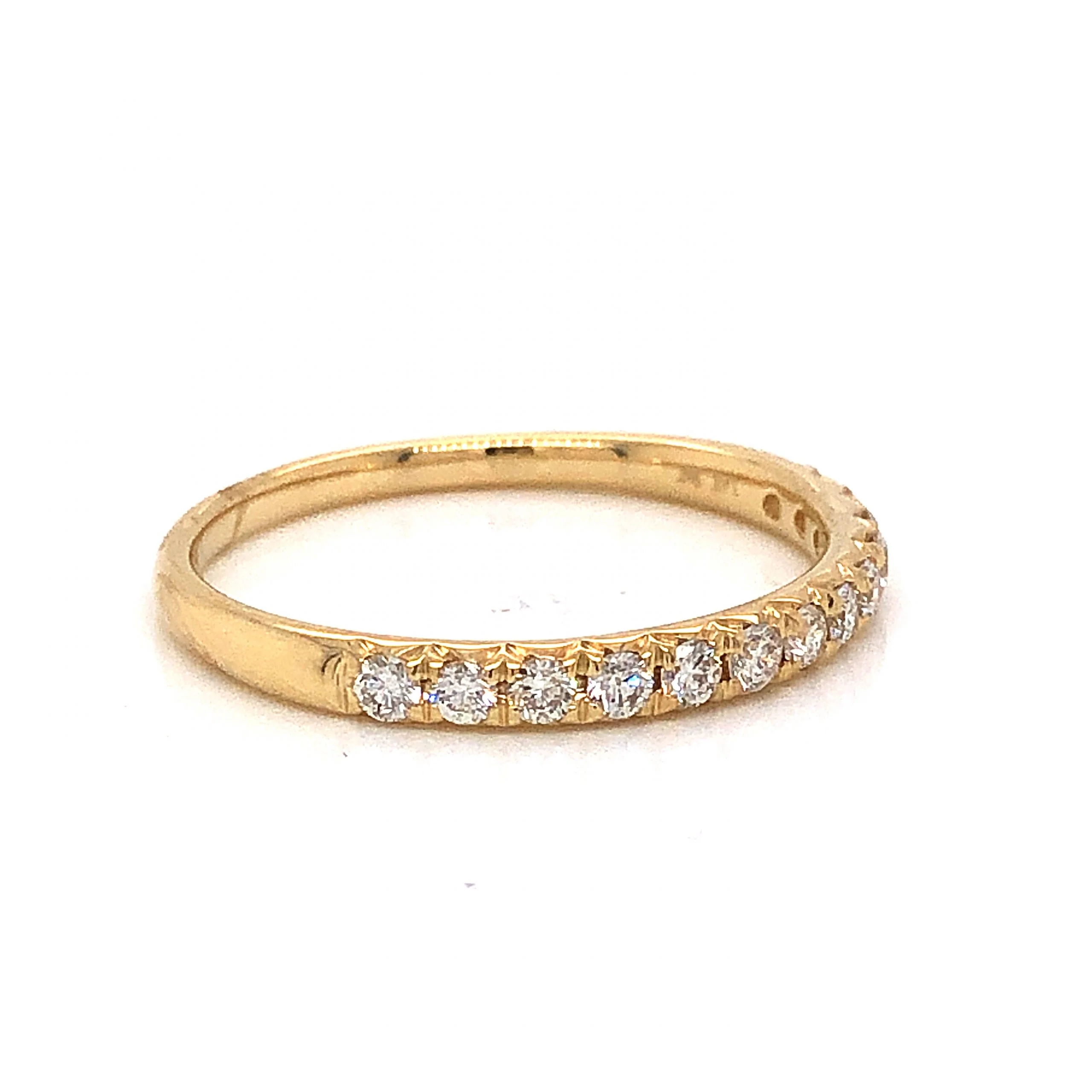 .29 Modern Diamond Wedding Band in 14k Yellow Gold - Image 3