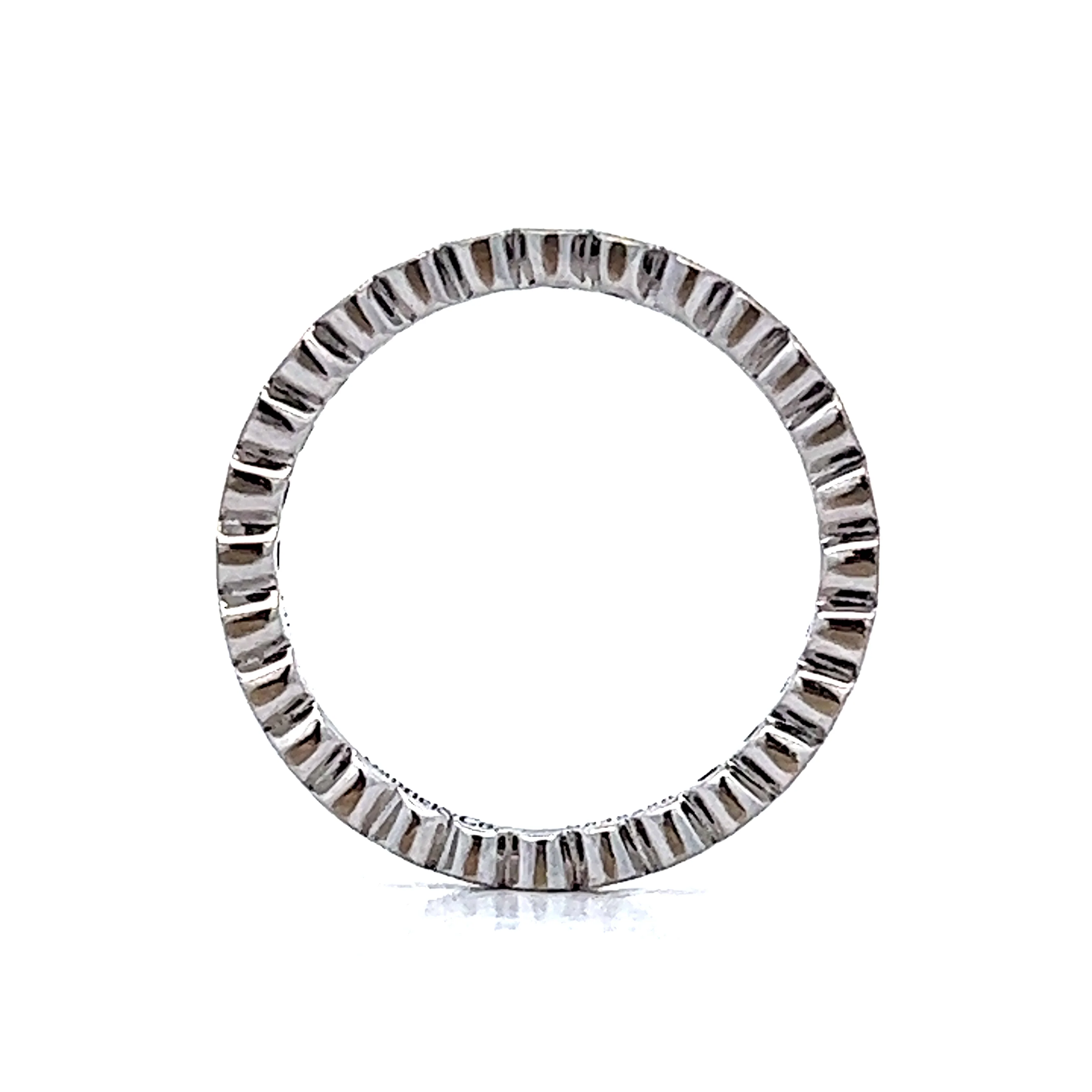 .29 Bezel Set Eternity Wedding Band in 14k White Gold - Image 4