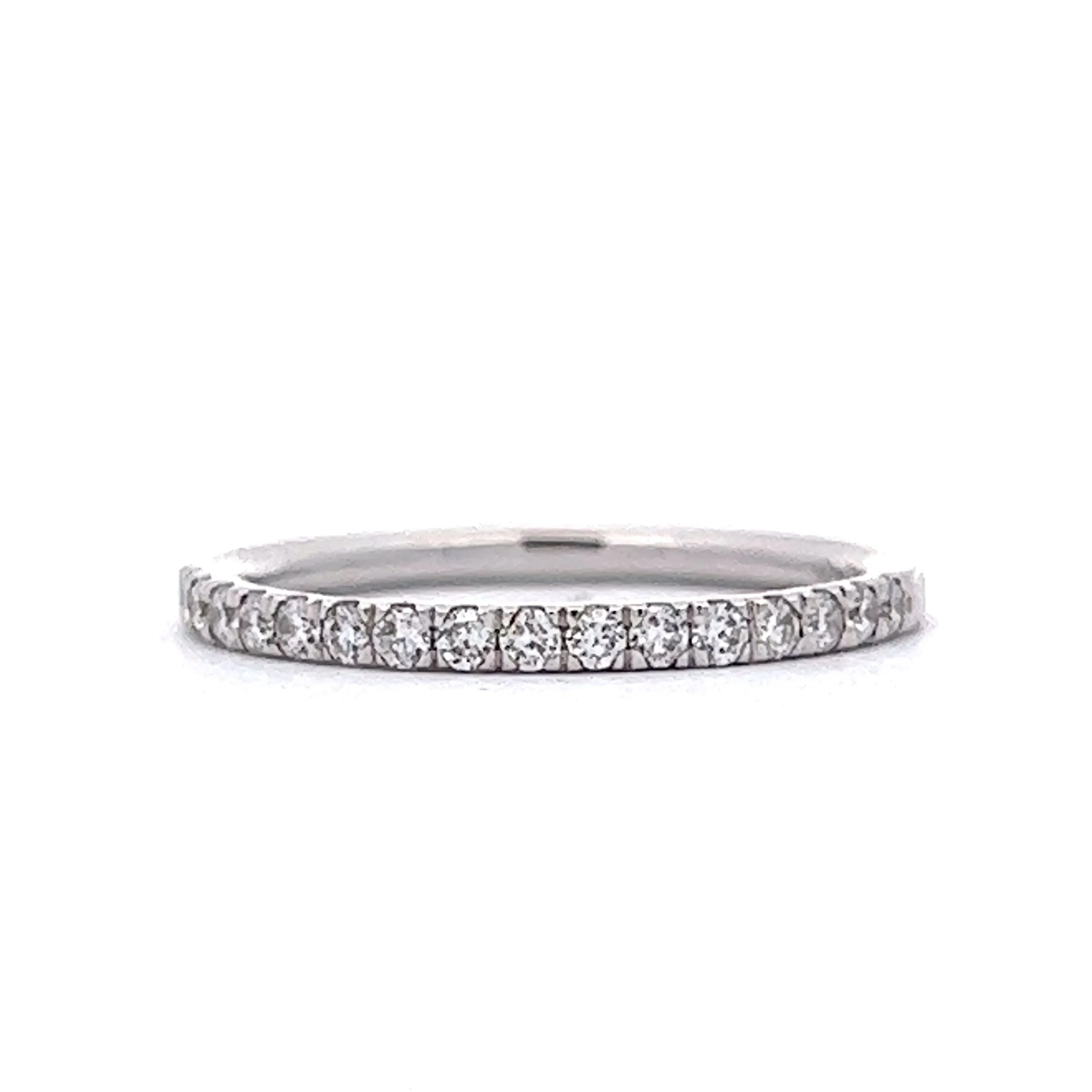 .29 Thin Diamond Wedding Band in 14k White Gold