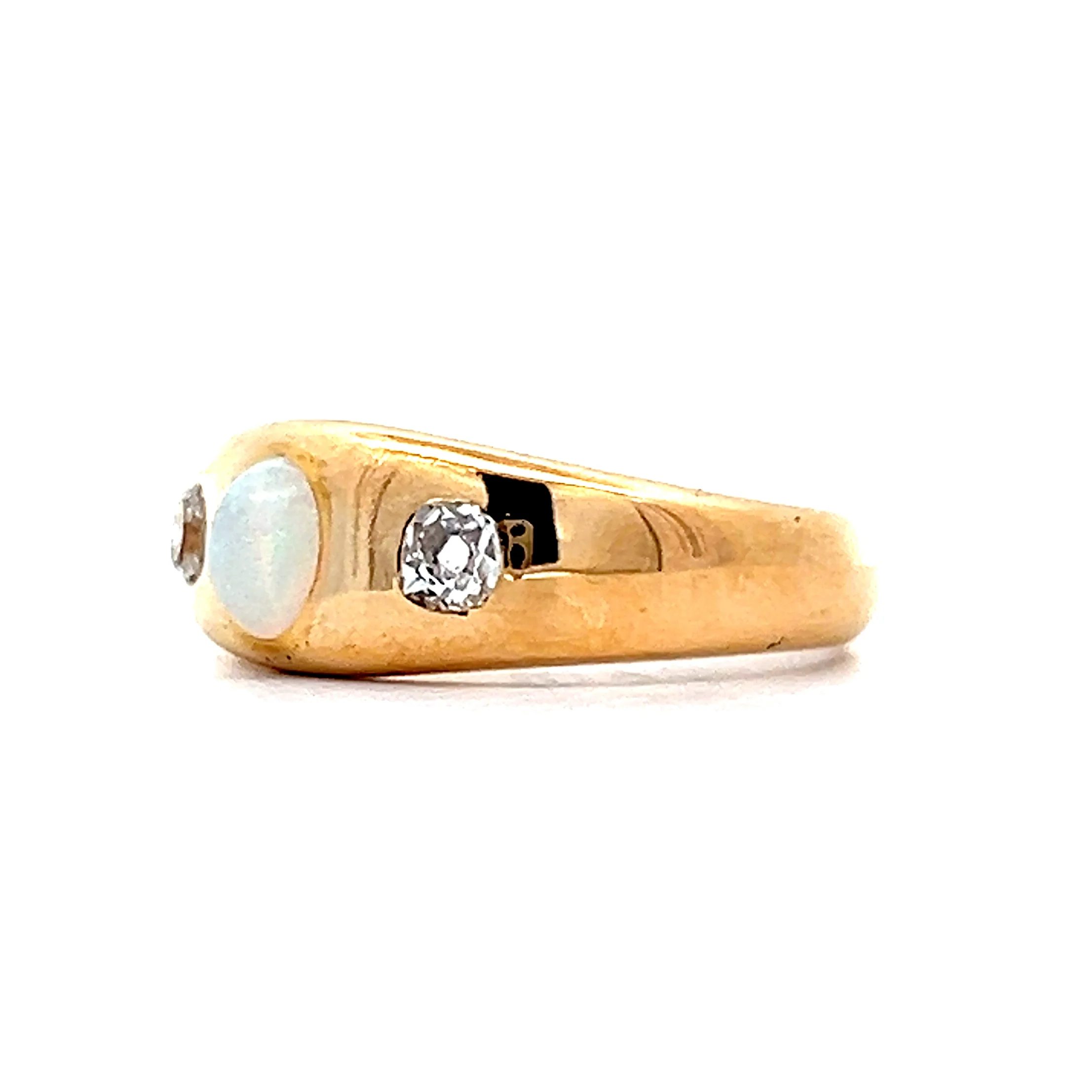 .29 Victorian Opal & Diamond Cocktail Ring in 18k - Image 2
