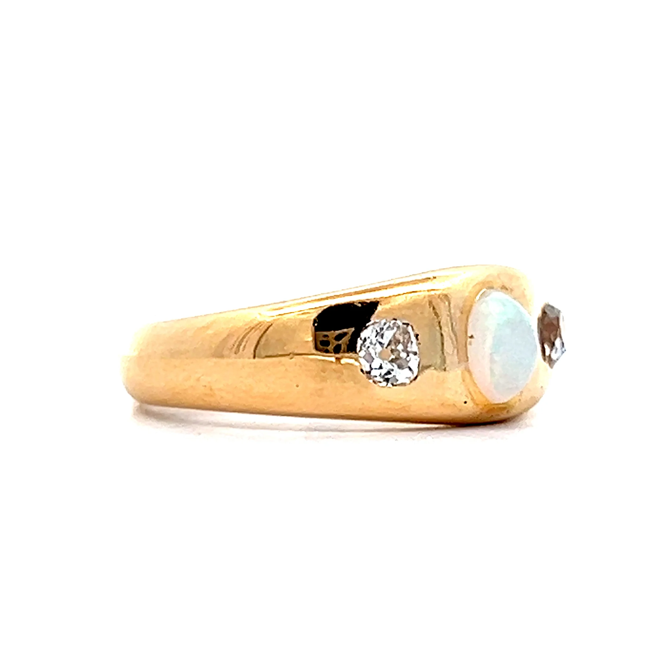 .29 Victorian Opal & Diamond Cocktail Ring in 18k - Image 3