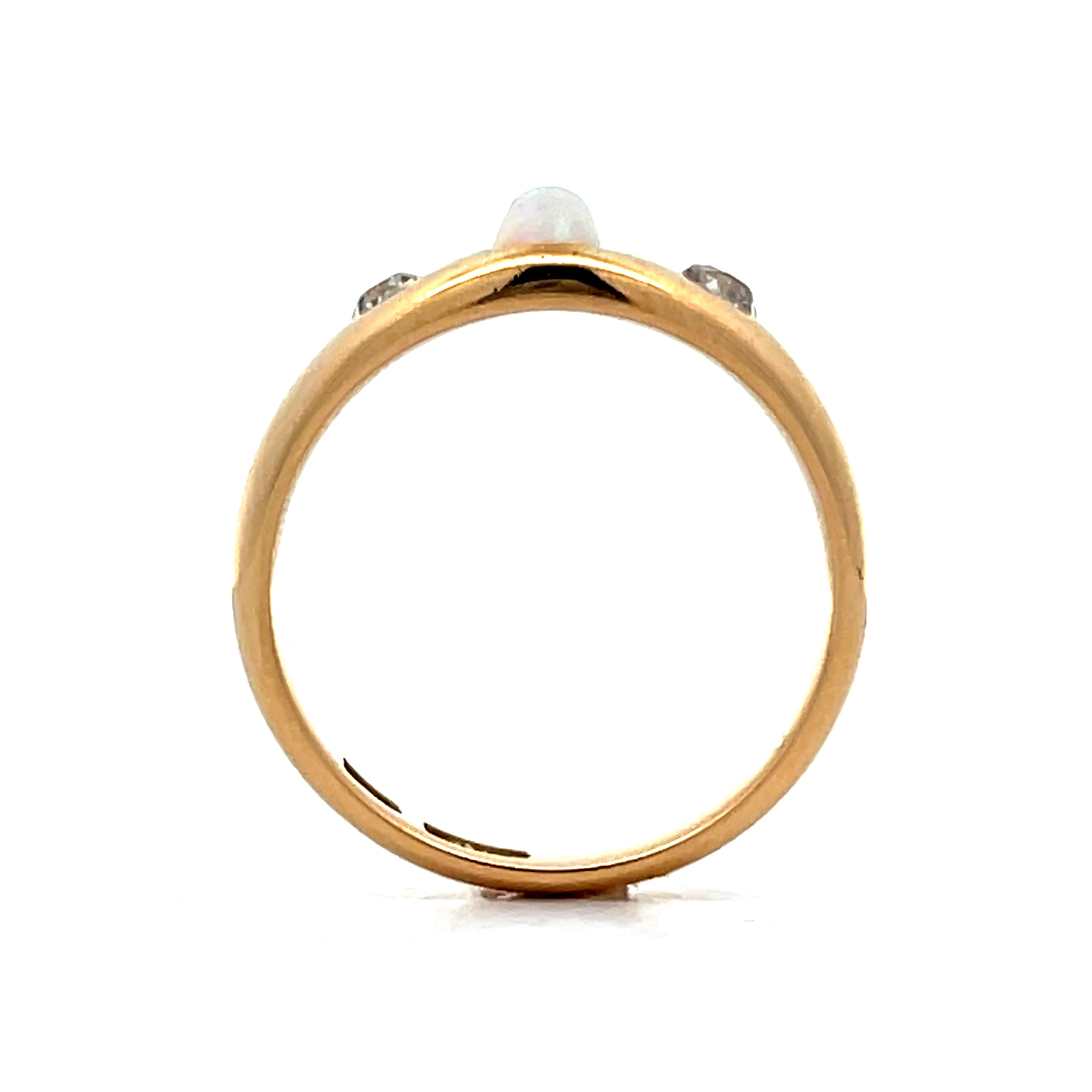 .29 Victorian Opal & Diamond Cocktail Ring in 18k - Image 4