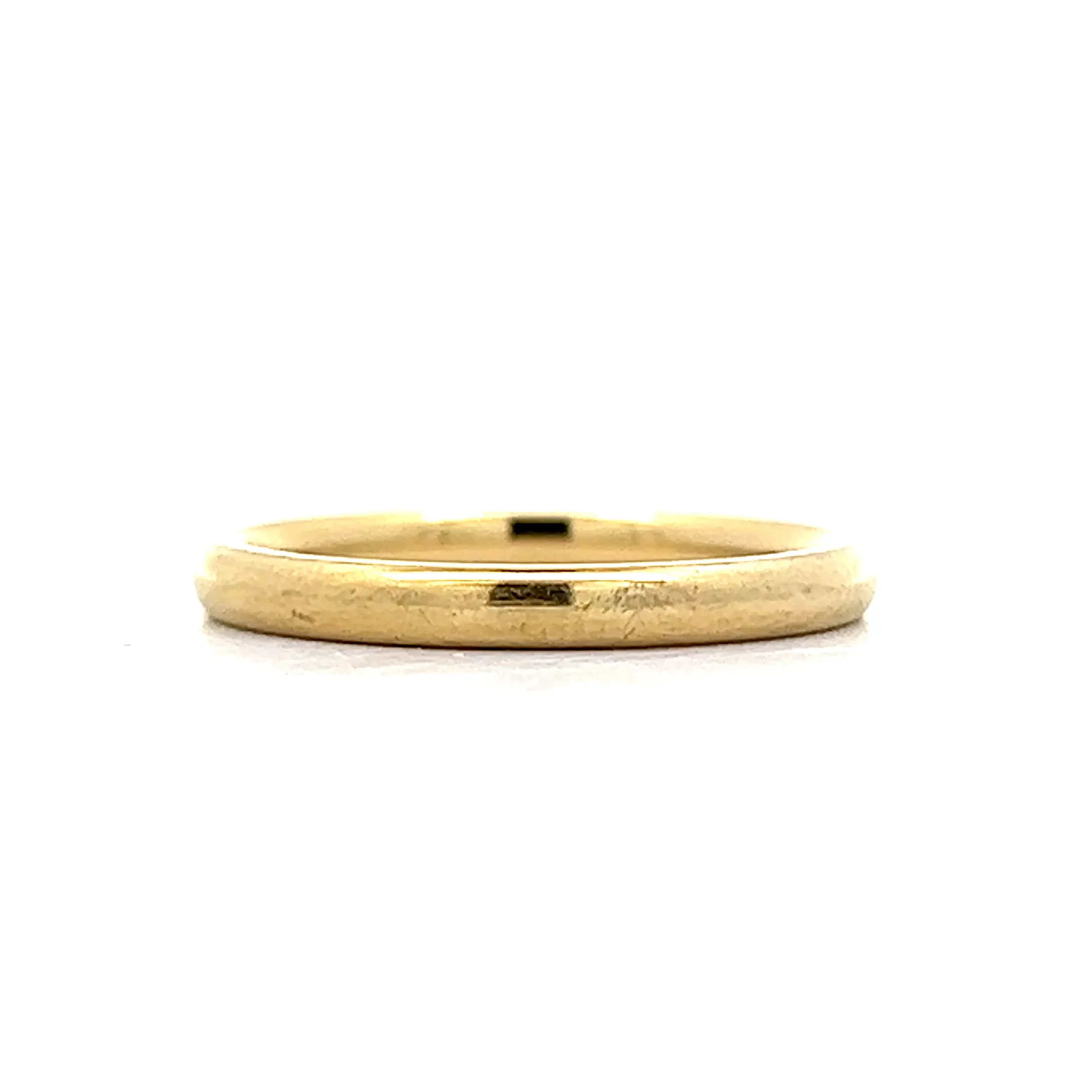 2mm Classic Half Round Wedding Band in 18k