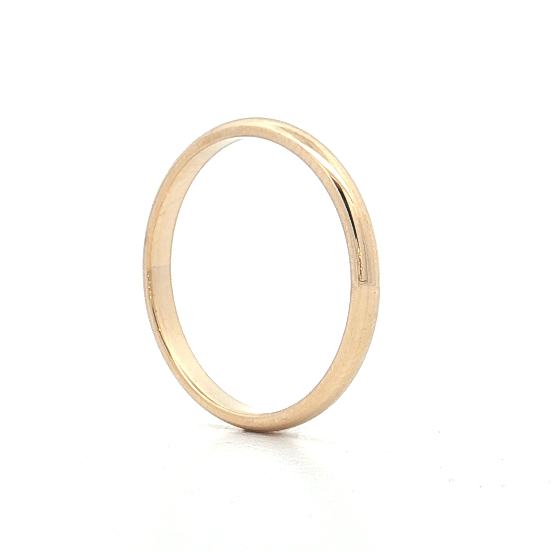2mm Classic Wedding Band 14k Yellow Gold - Image 5