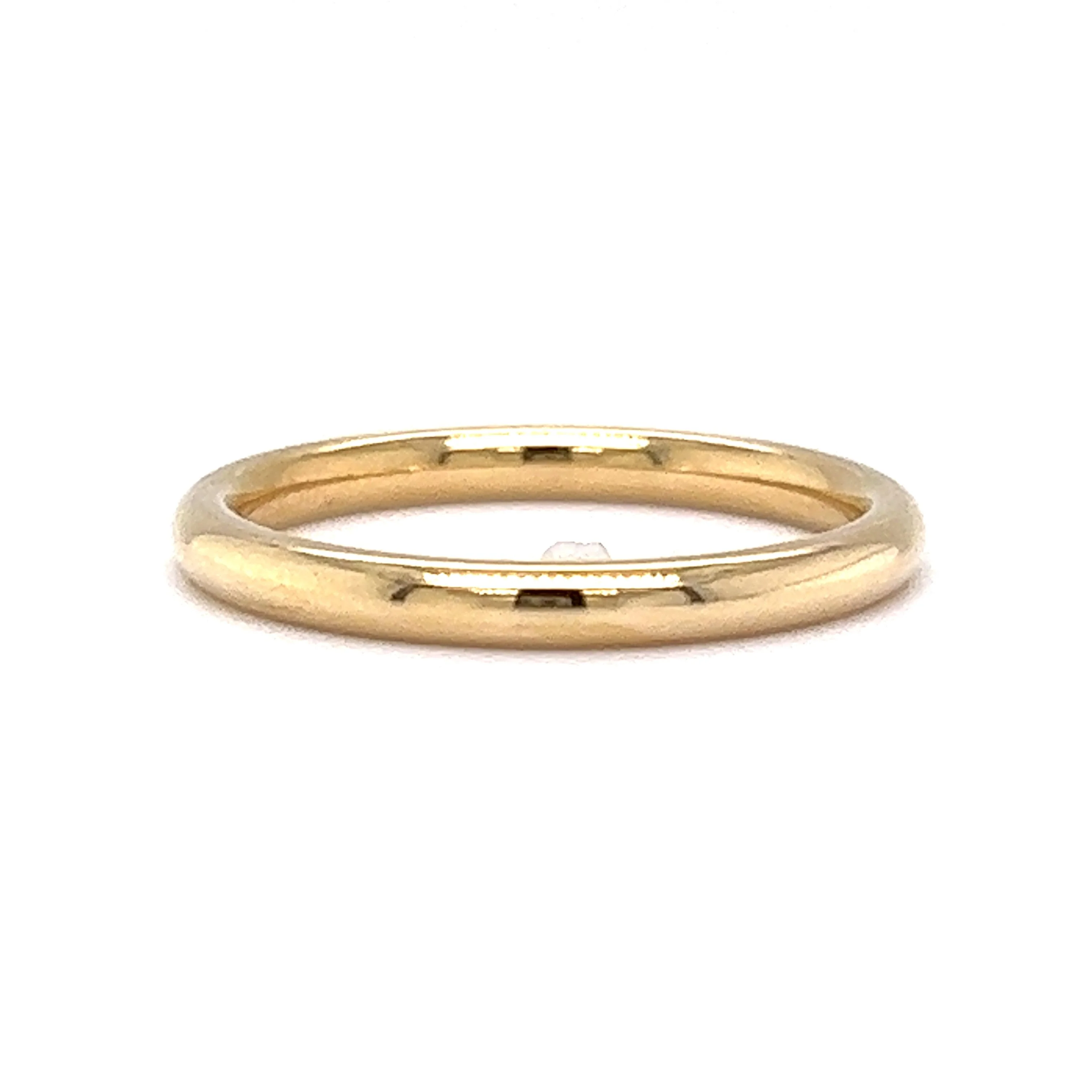 2mm Comfort Fit wedding Band in 14k Yellow Gold - Image 3
