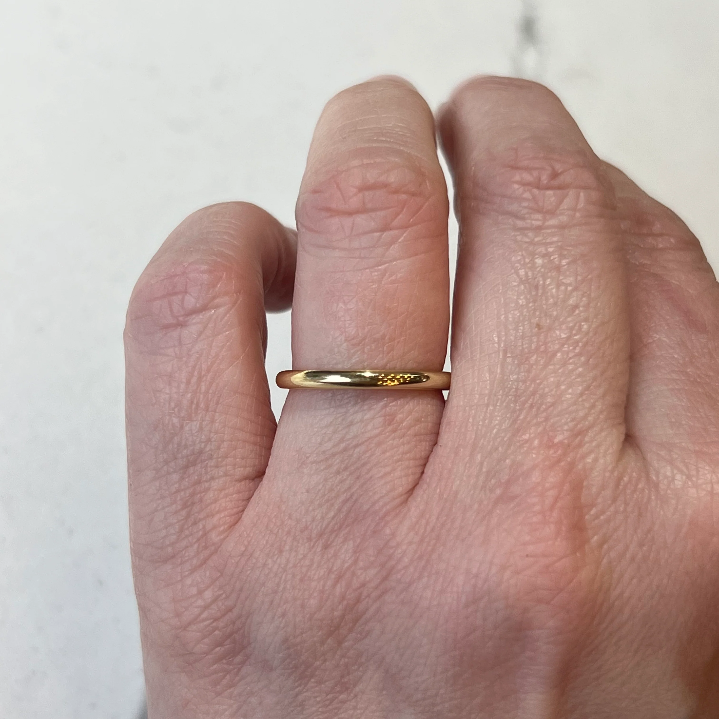 2mm Comfort Fit wedding Band in 14k Yellow Gold - Image 6