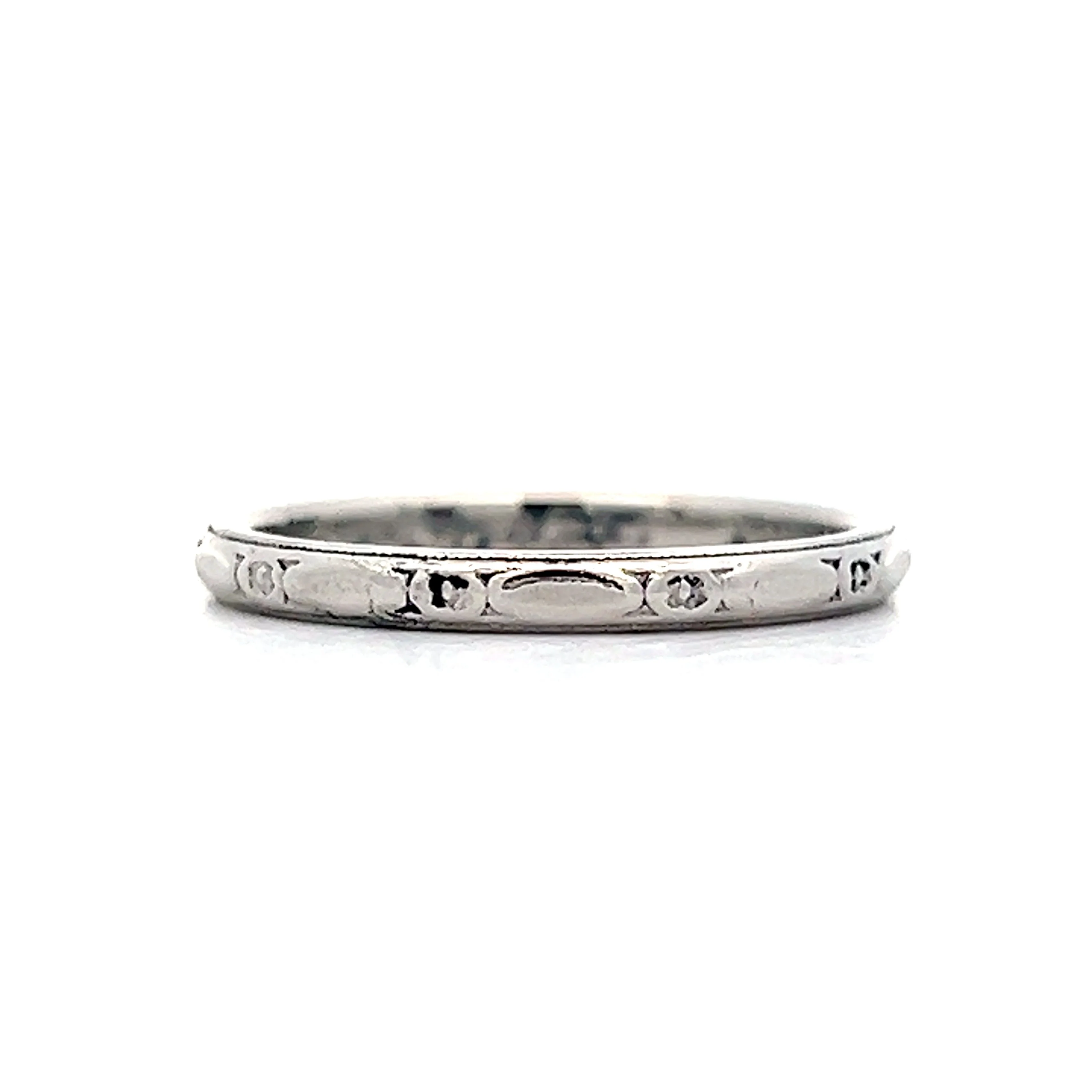 2mm Deco Orange Blossom Band in Platinum - Image 4