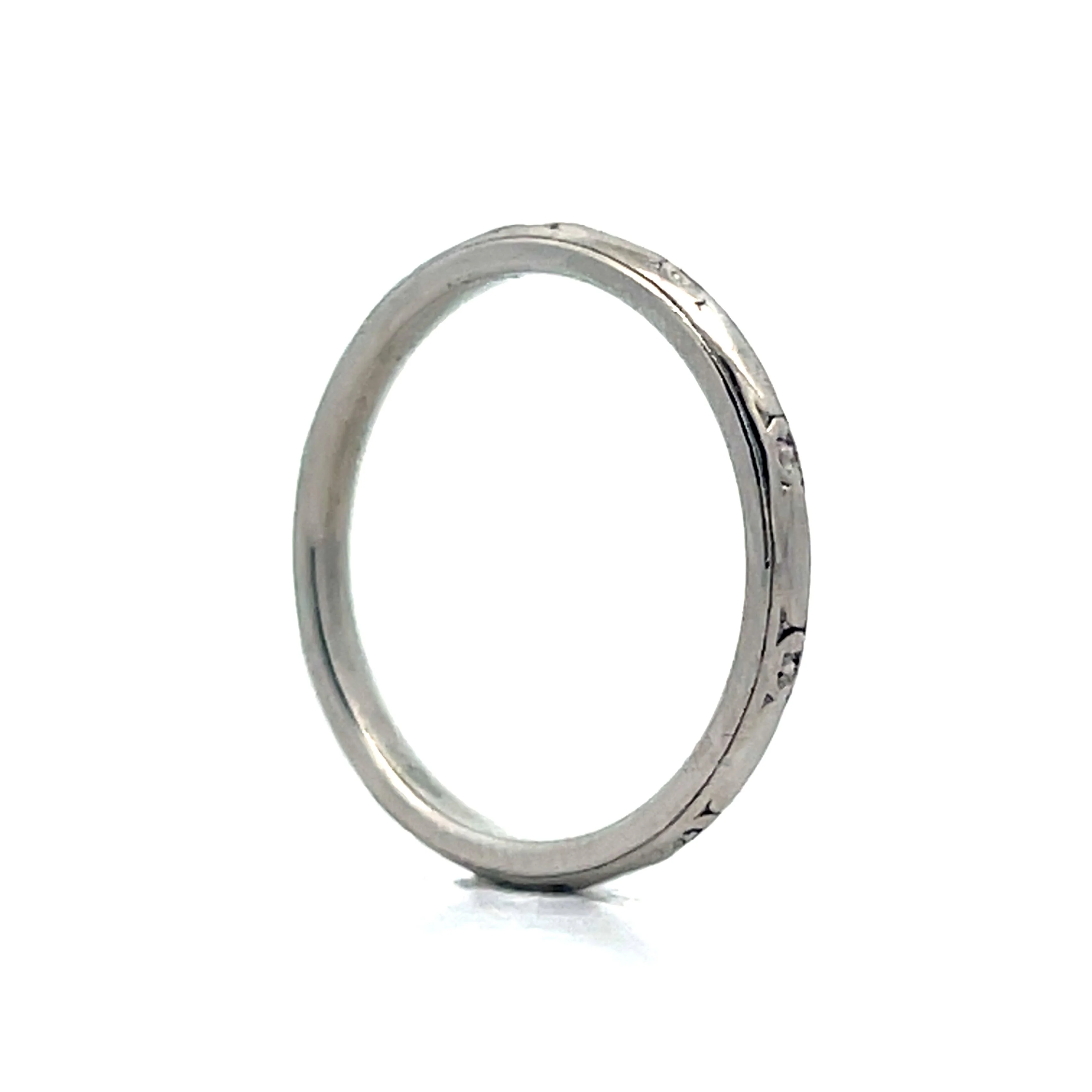 2mm Deco Orange Blossom Band in Platinum - Image 6