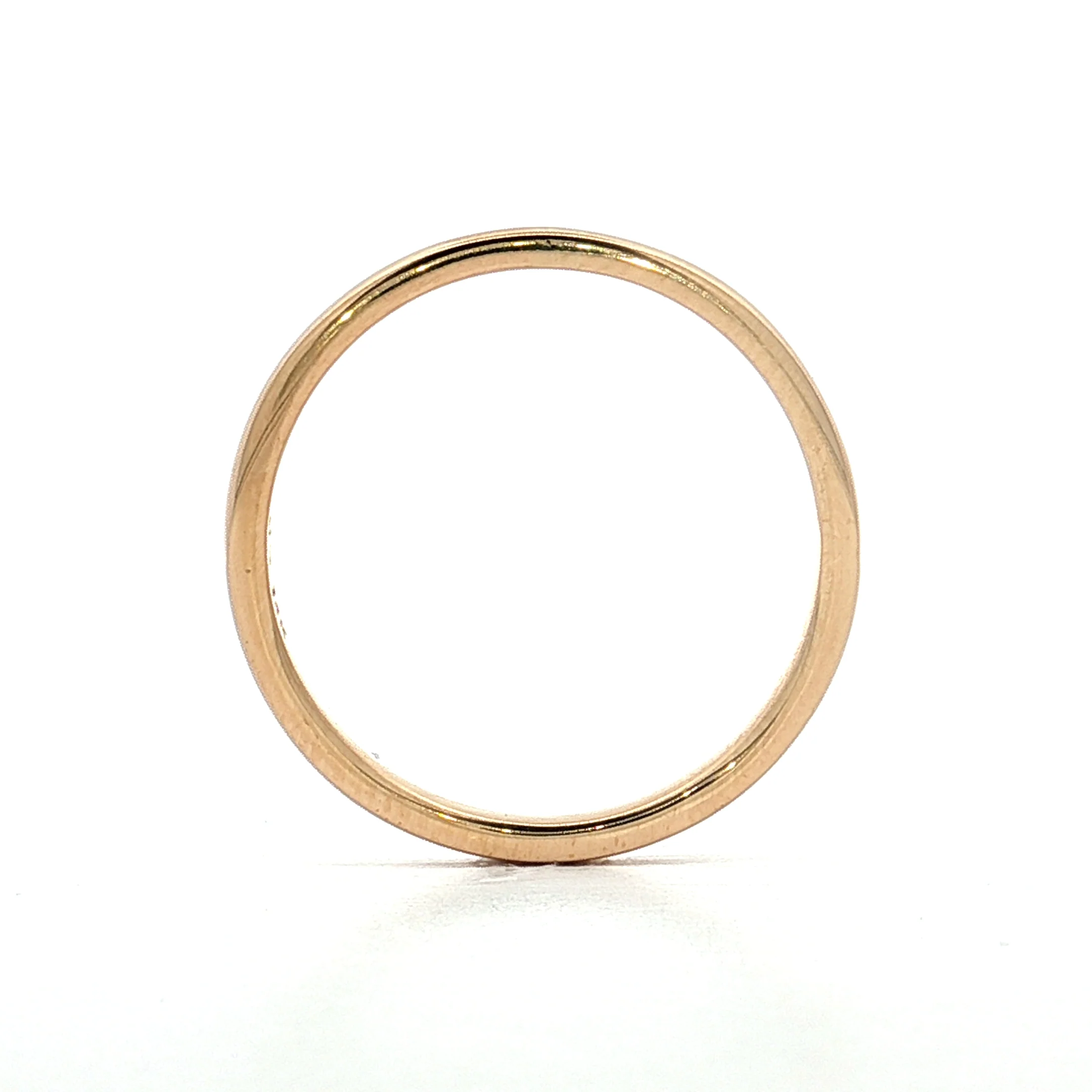 2mm Flat Edge Wedding Band 14k Yellow Gold - Image 5
