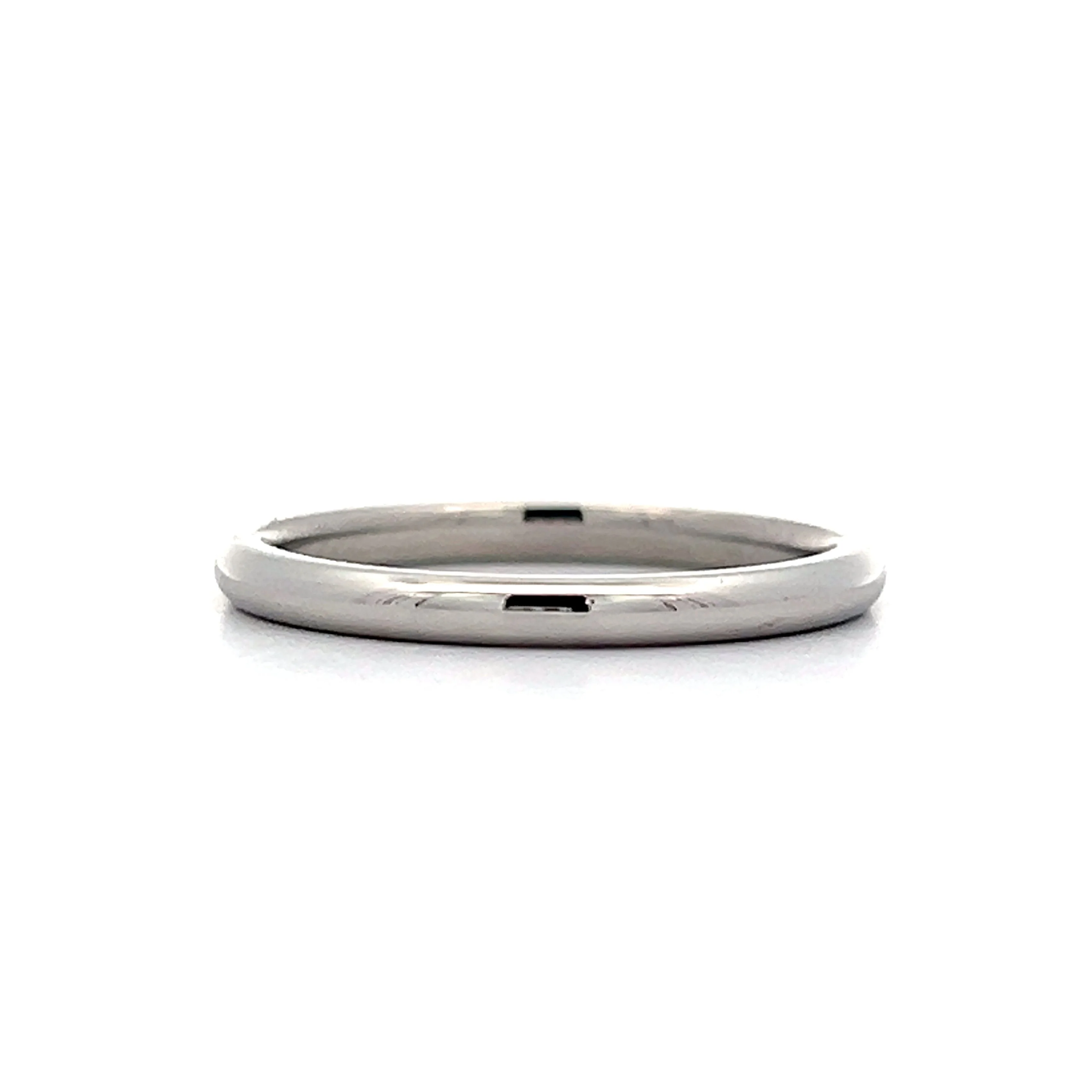 2mm Half Round Wedding Band in Platinum - Image 3