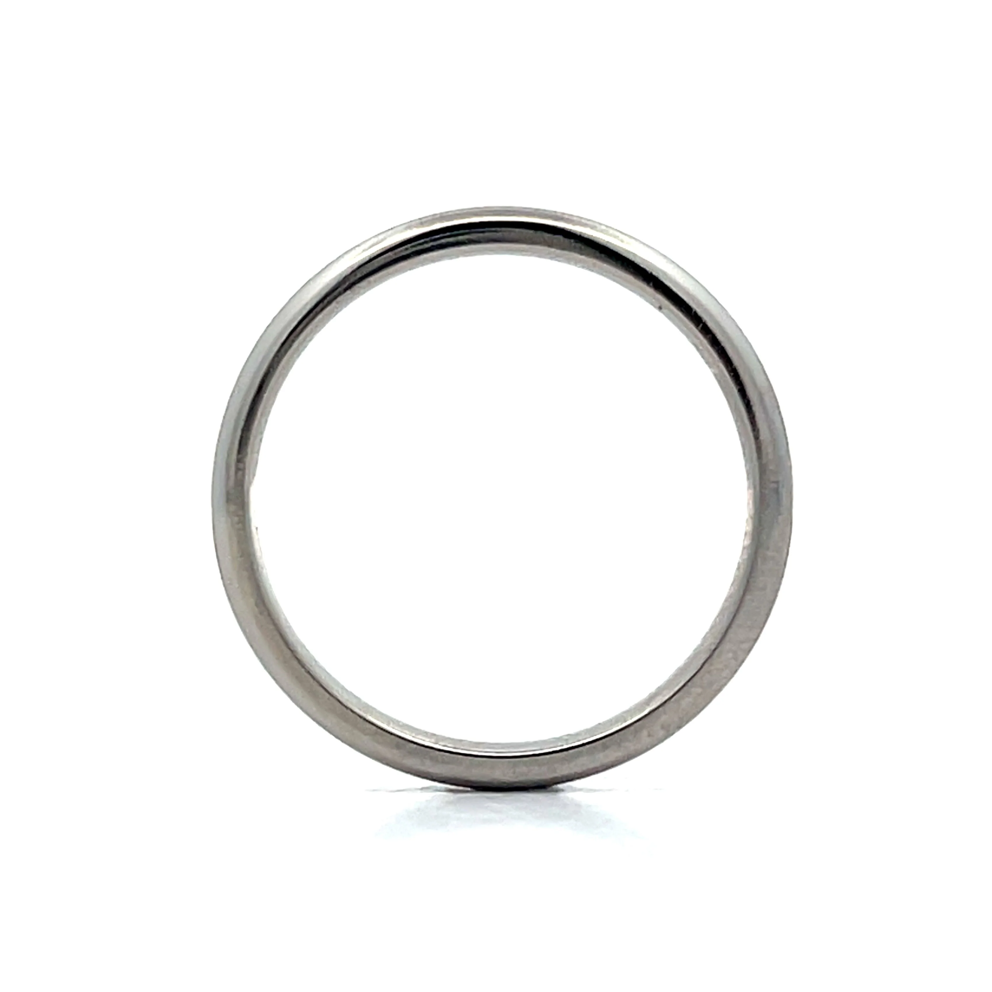 2mm Half Round Wedding Band in Platinum - Image 4