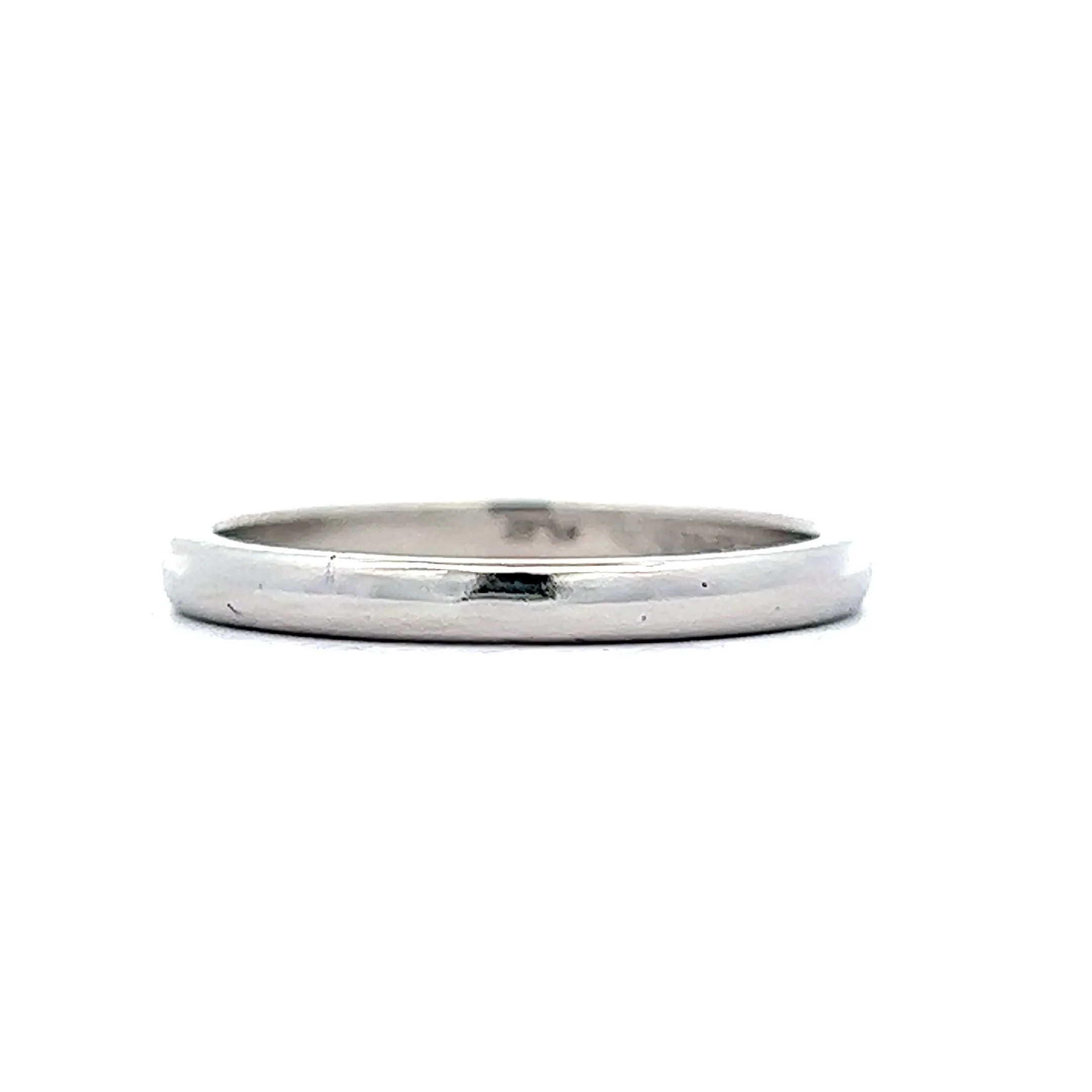 2mm Half Round Wedding Band in Platinum - Image 2