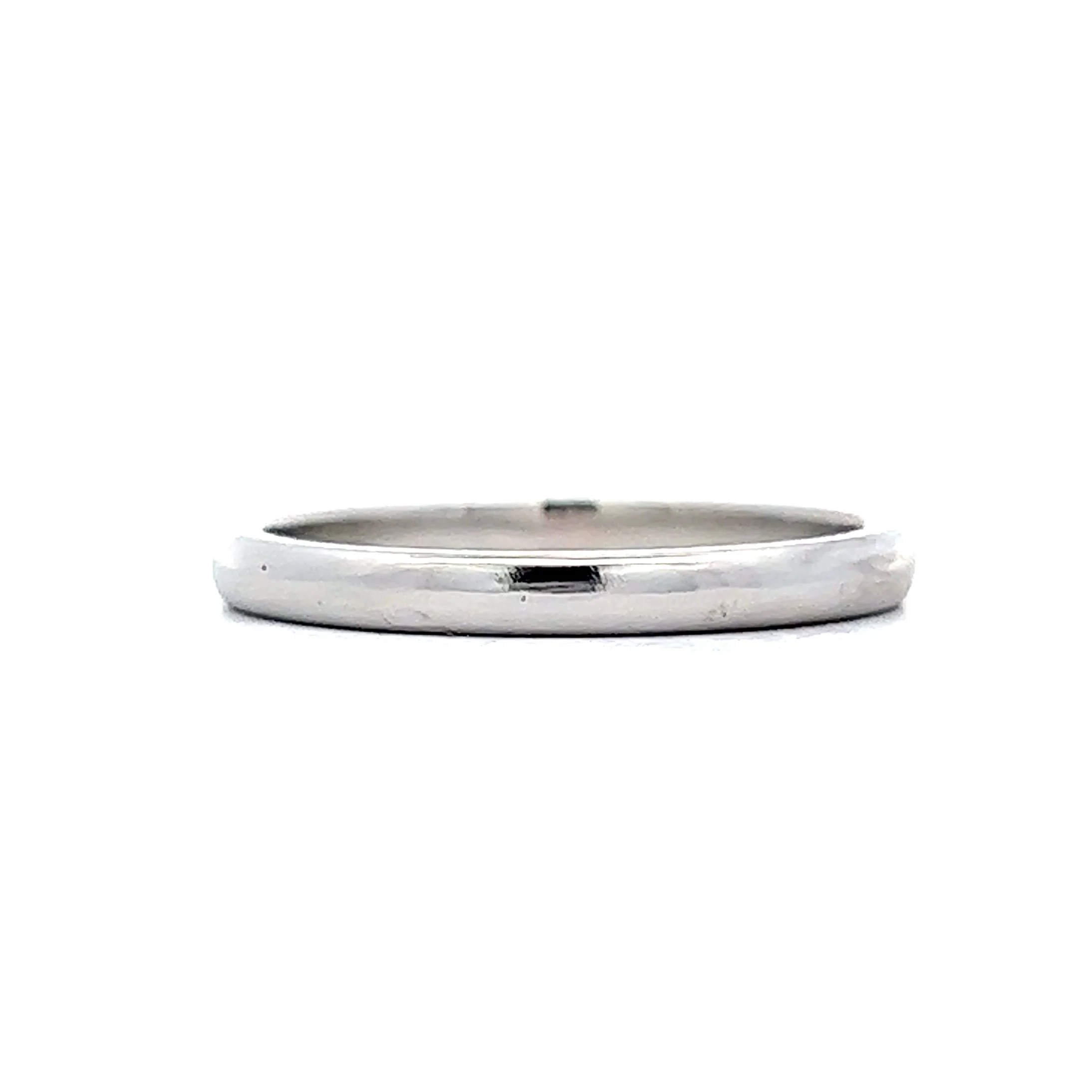 2mm Half Round Wedding Band in Platinum - Image 3