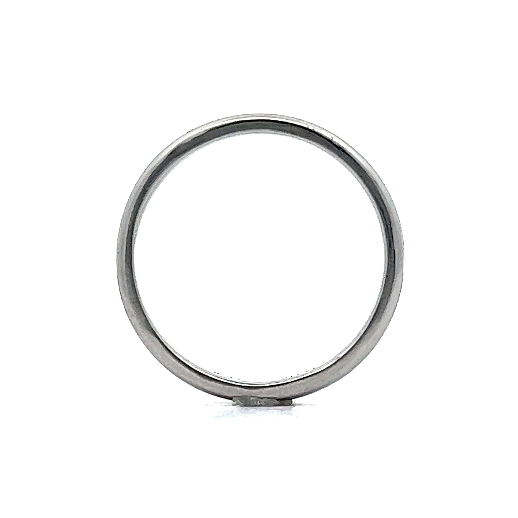 2mm Half Round Wedding Band in Platinum - Image 4