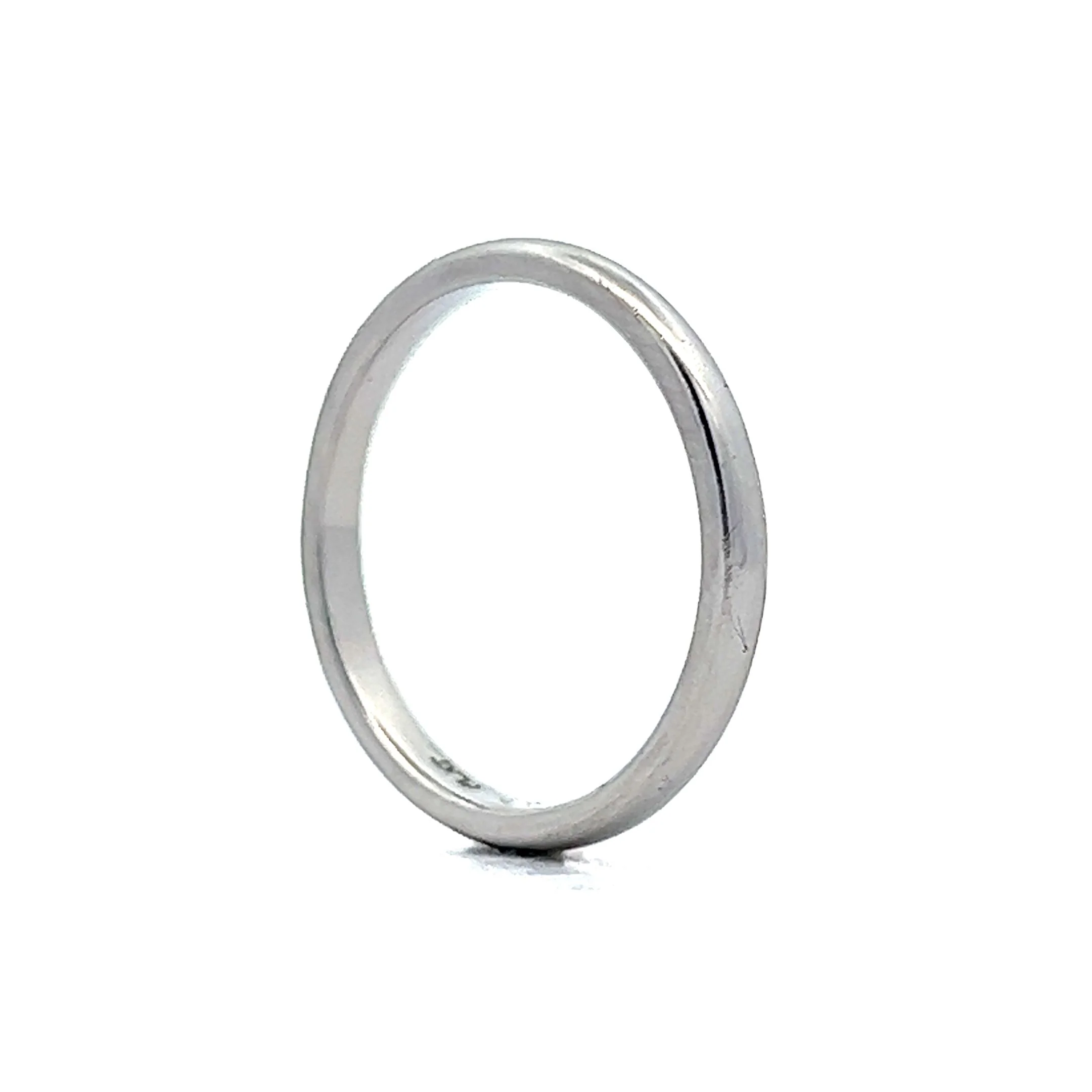2mm Half Round Wedding Band in Platinum - Image 5