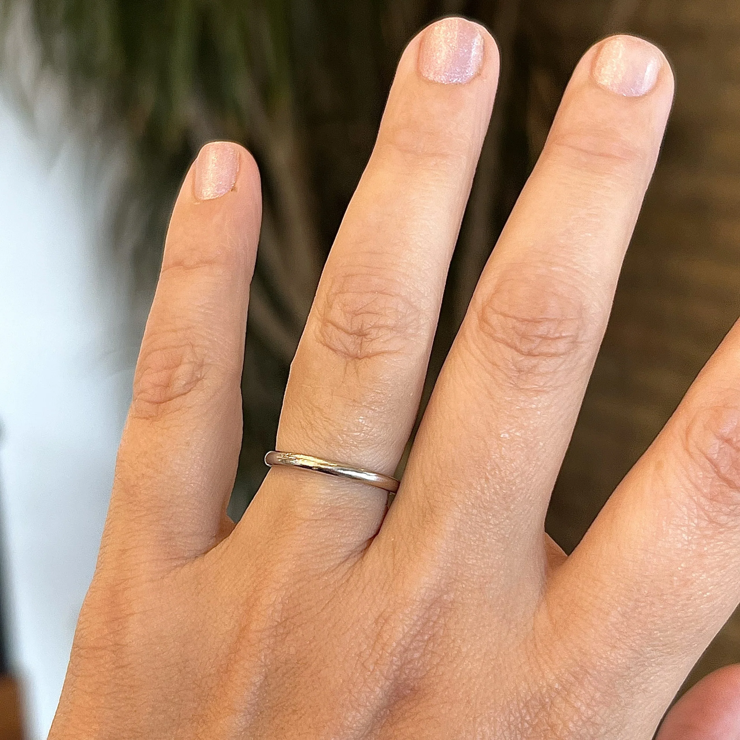 2mm Half Round Wedding Band in Platinum - Image 6