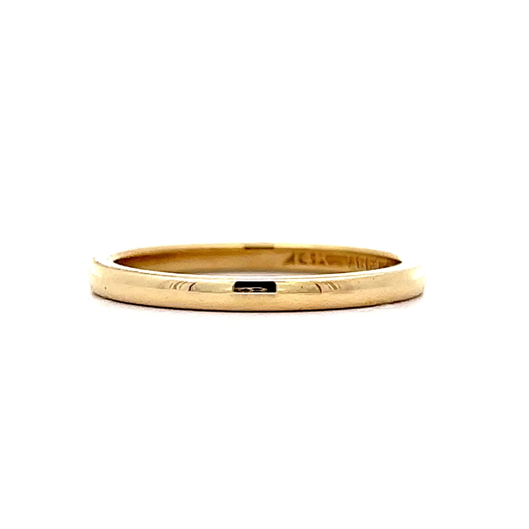 2mm Jabel Antique Wedding Band in 14k Yellow Gold - Image 3