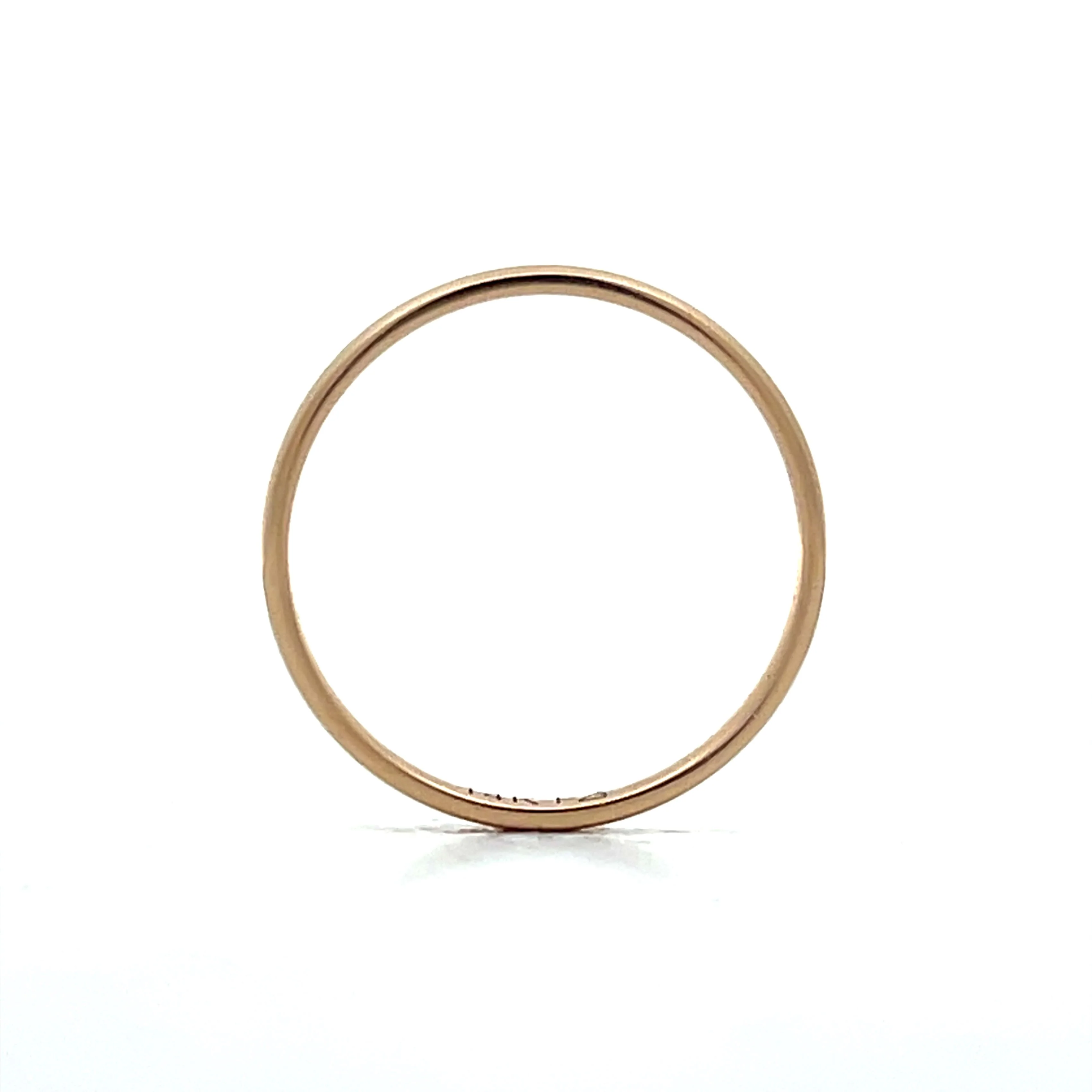 2mm Mens Half Round Wedding Band in 14k Yellow Gold - Image 4