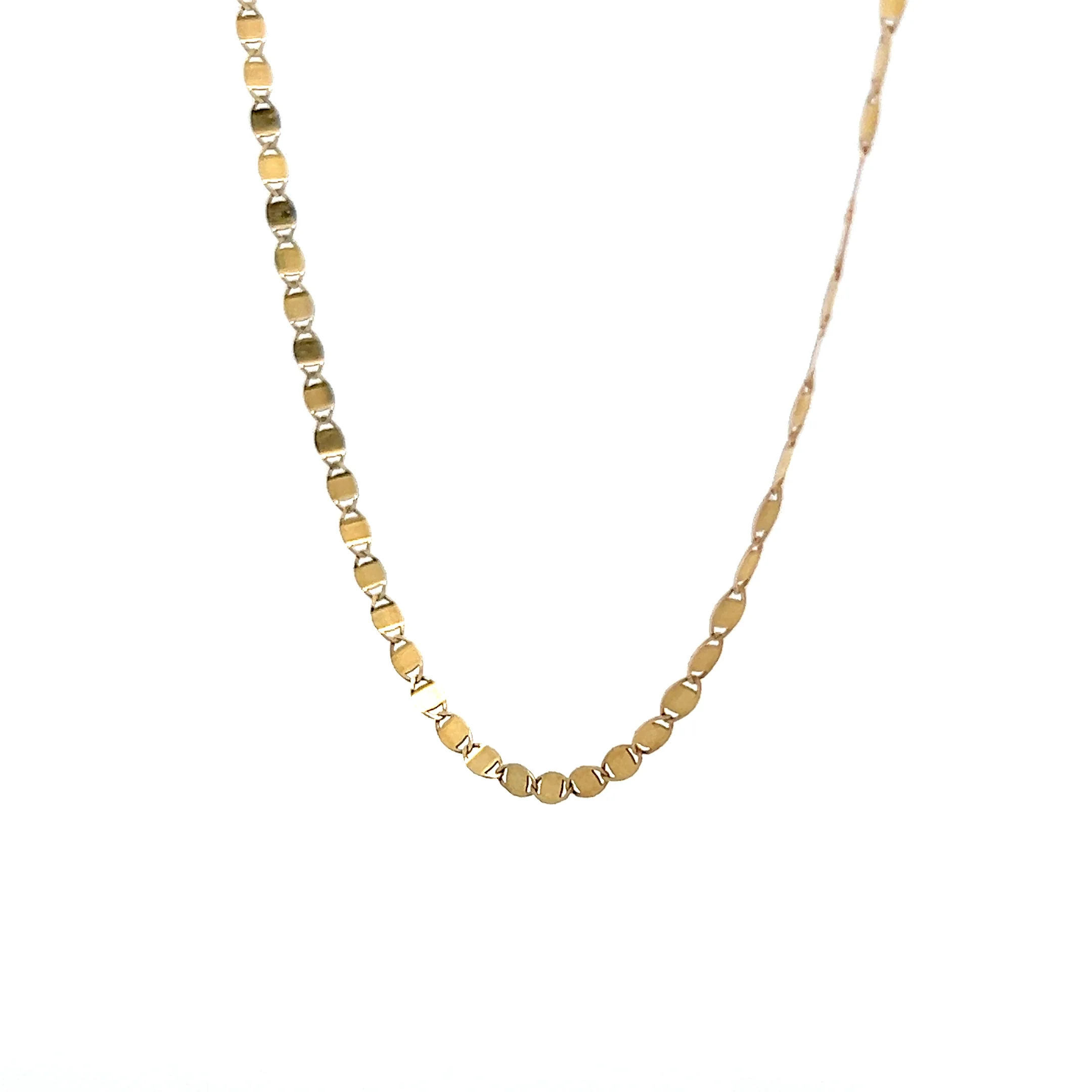 2mm Mirror Link Necklace in 14k Yellow Gold - Image 2