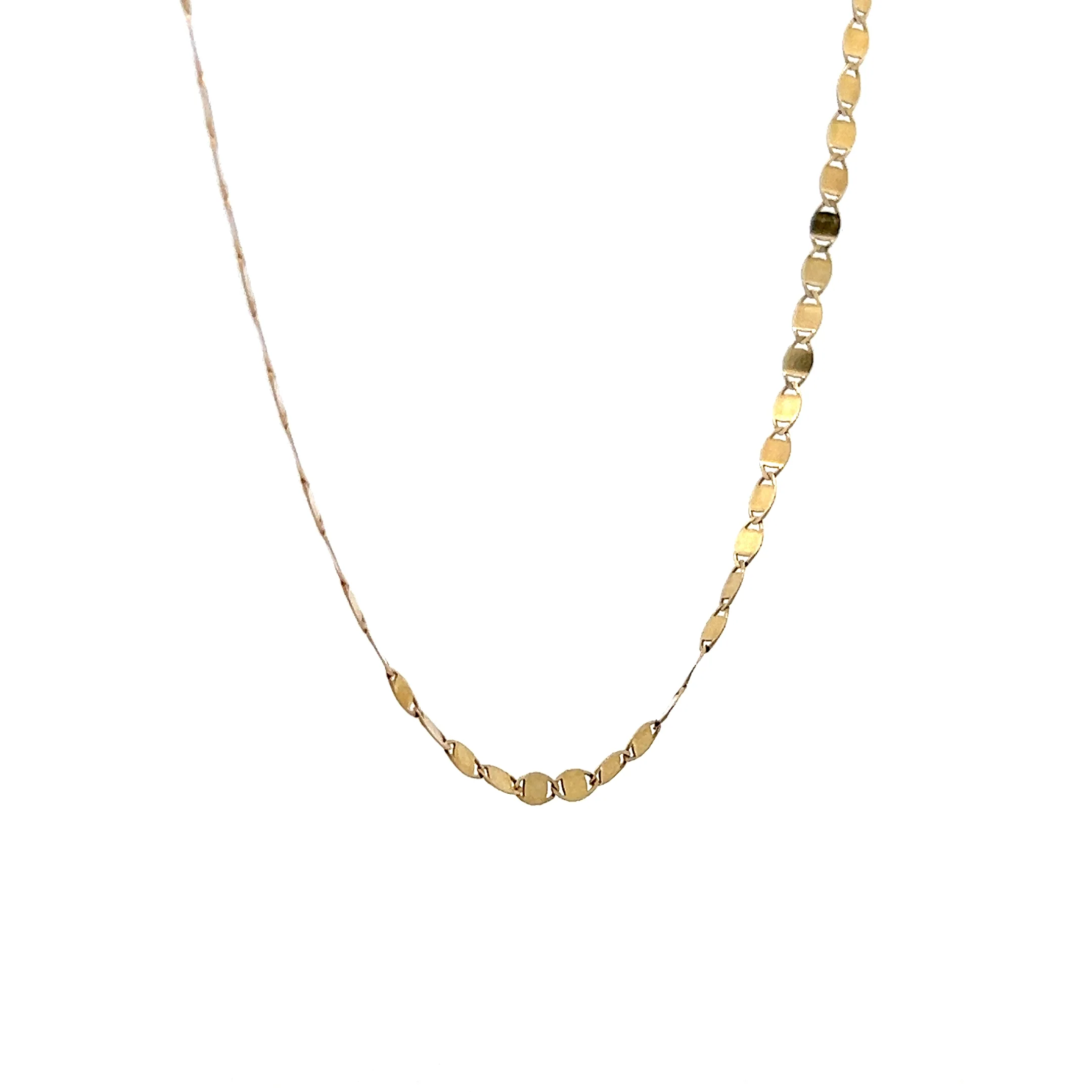 2mm Mirror Link Necklace in 14k Yellow Gold - Image 3