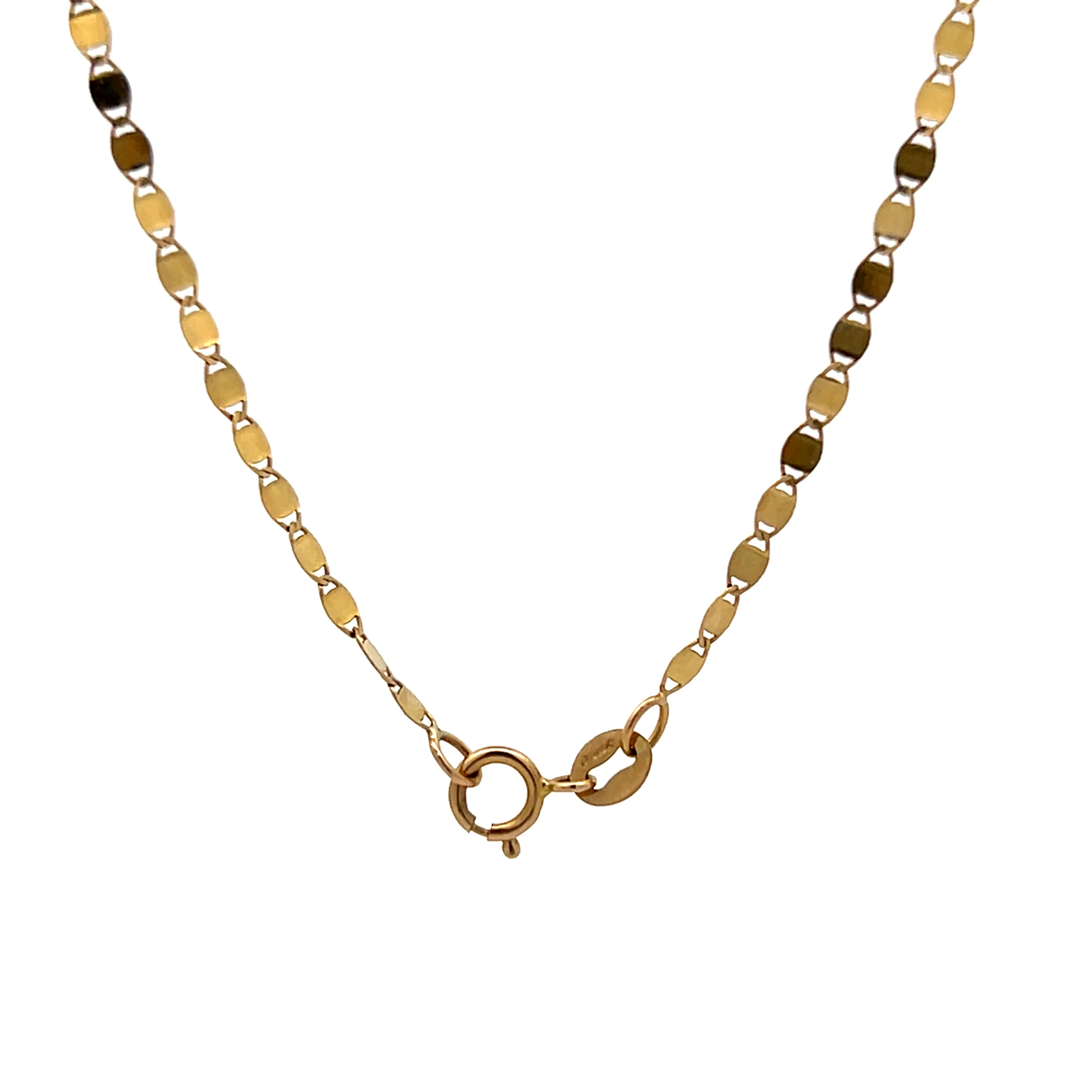 2mm Mirror Link Necklace in 14k Yellow Gold - Image 4