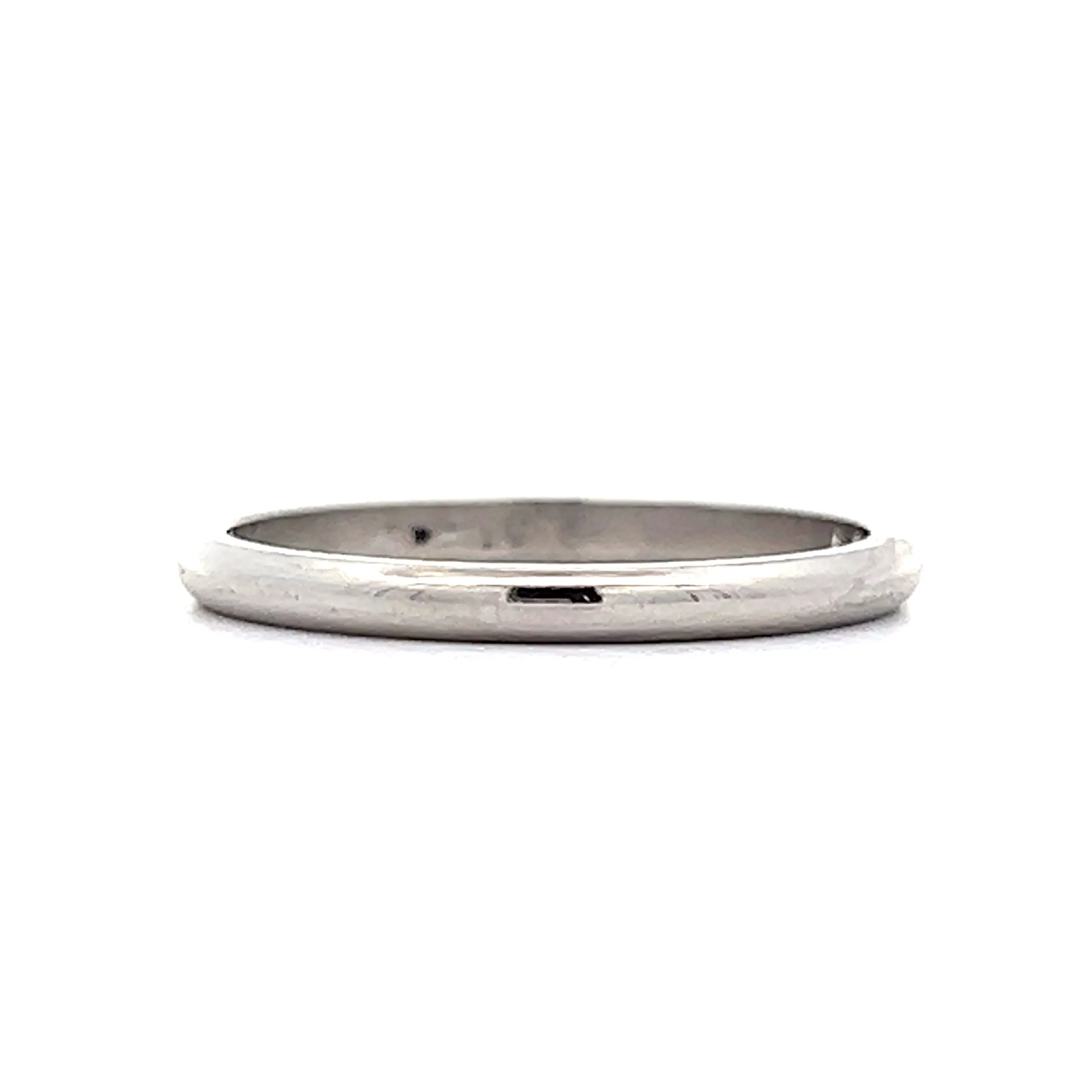 2mm Simple Half Round Wedding Band in Platinum - Image 2