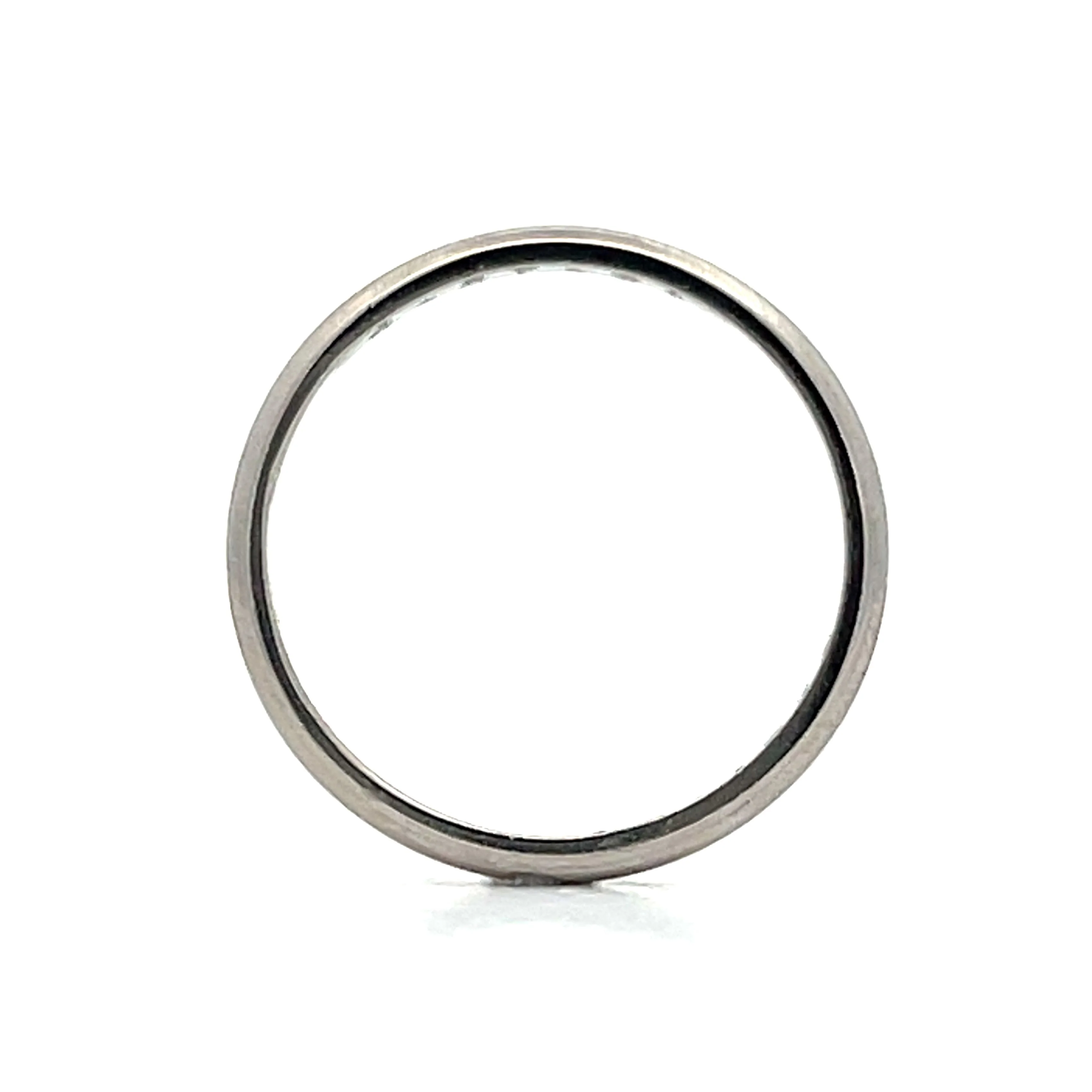 2mm Simple Half Round Wedding Band in Platinum - Image 4