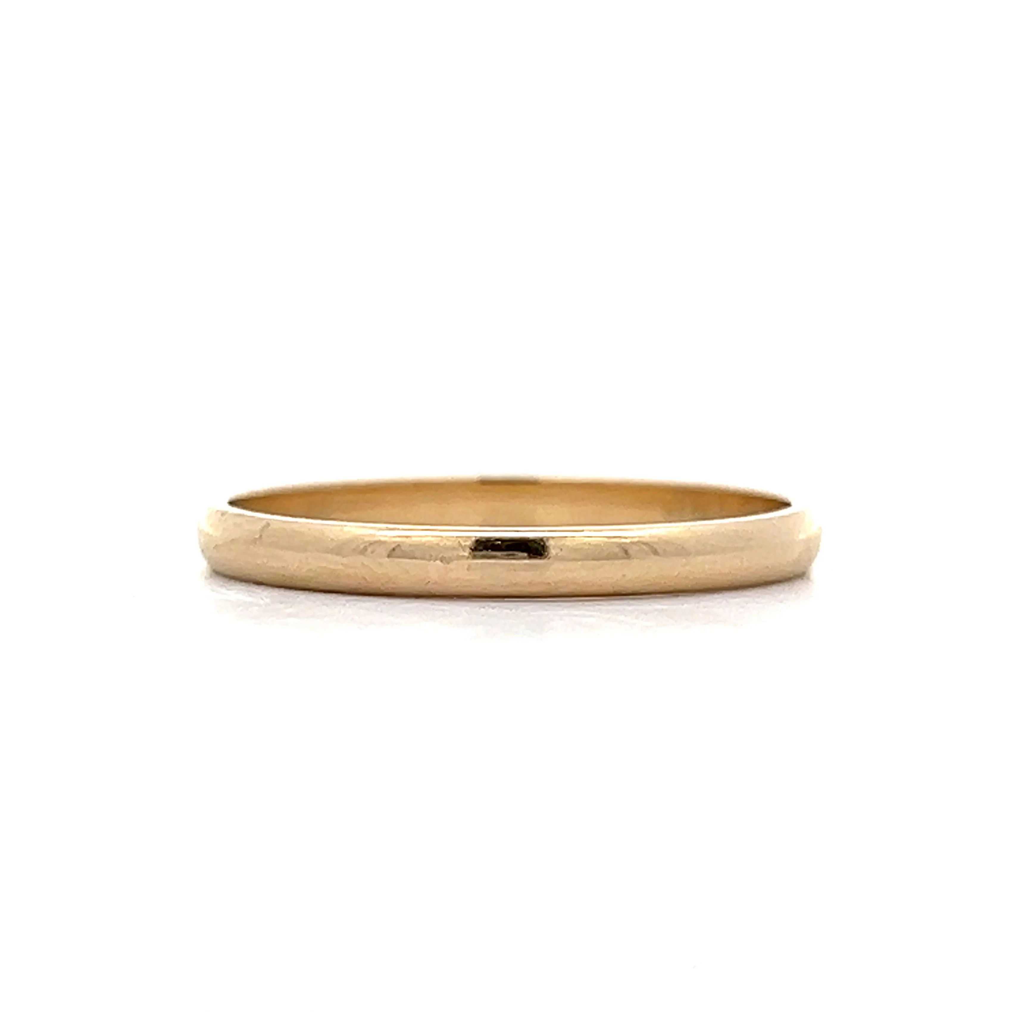 2mm Simple Plain Wedding Band in 14k Yellow Gold - Image 3
