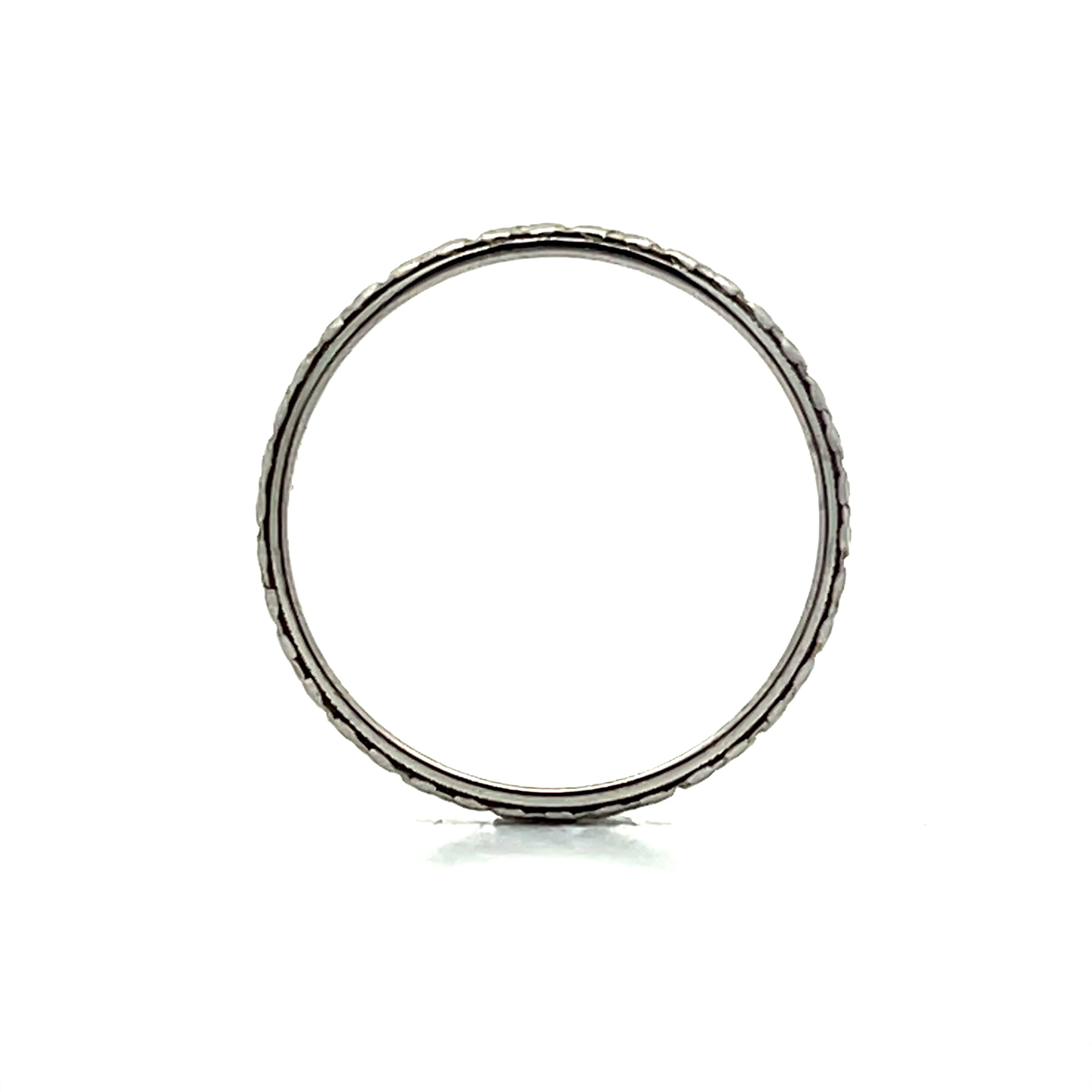 2mm Vintage Orange Blossom Wedding Band in 18k - Image 5