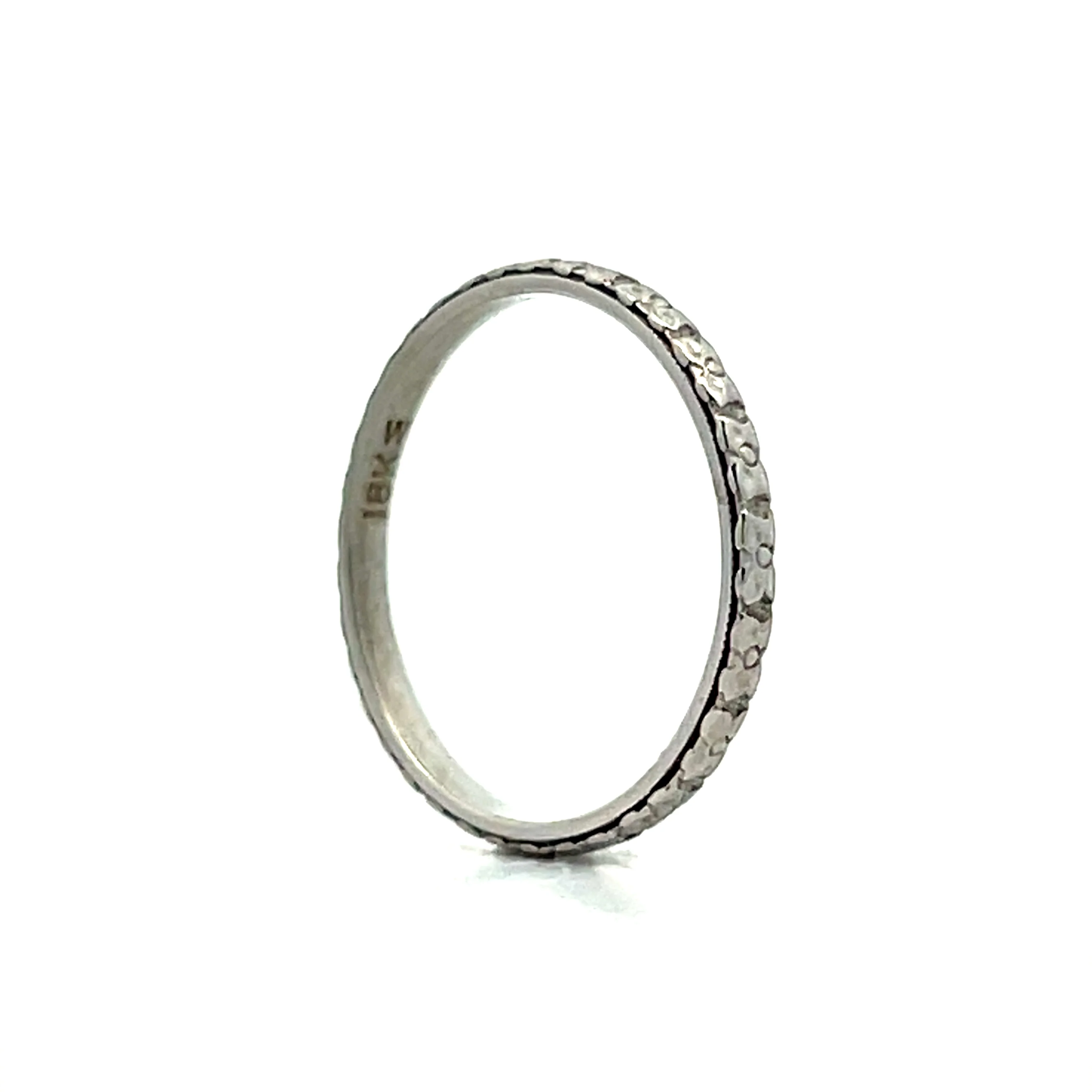 2mm Vintage Orange Blossom Wedding Band in 18k - Image 6