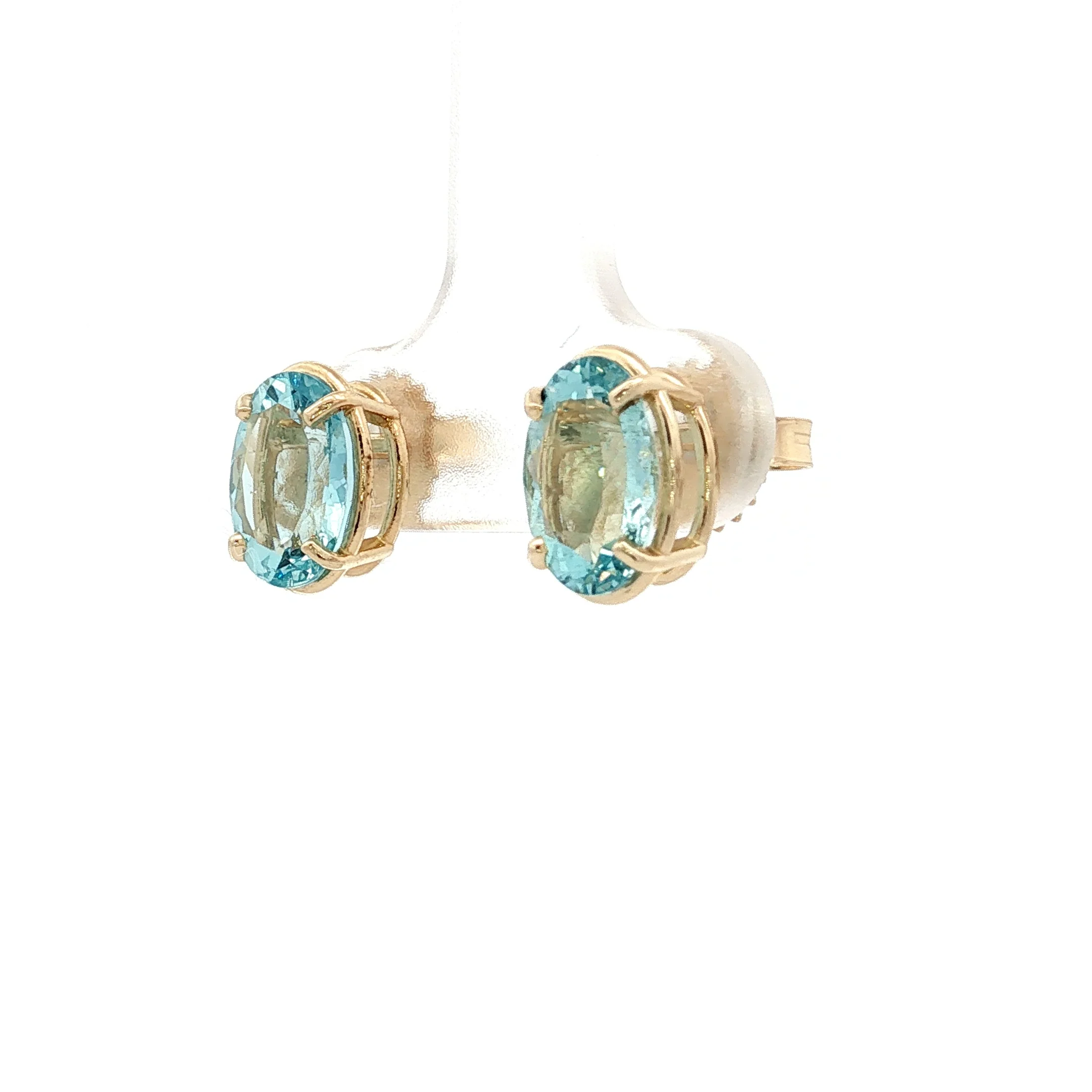 3.00 Filigree x Eleanor Leftwich Aquamarine Stud Earrings 14k - Image 2