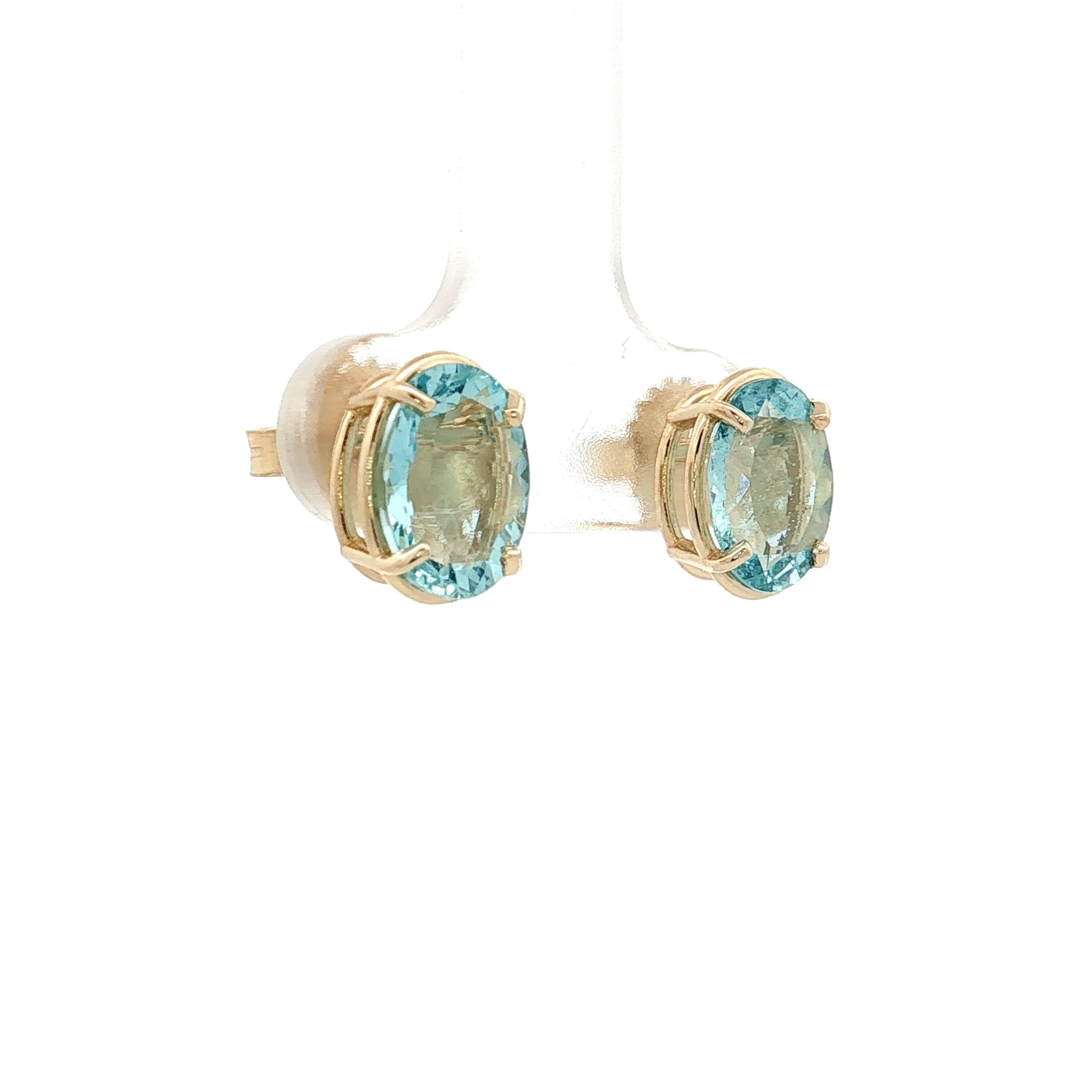 3.00 Filigree x Eleanor Leftwich Aquamarine Stud Earrings 14k - Image 3