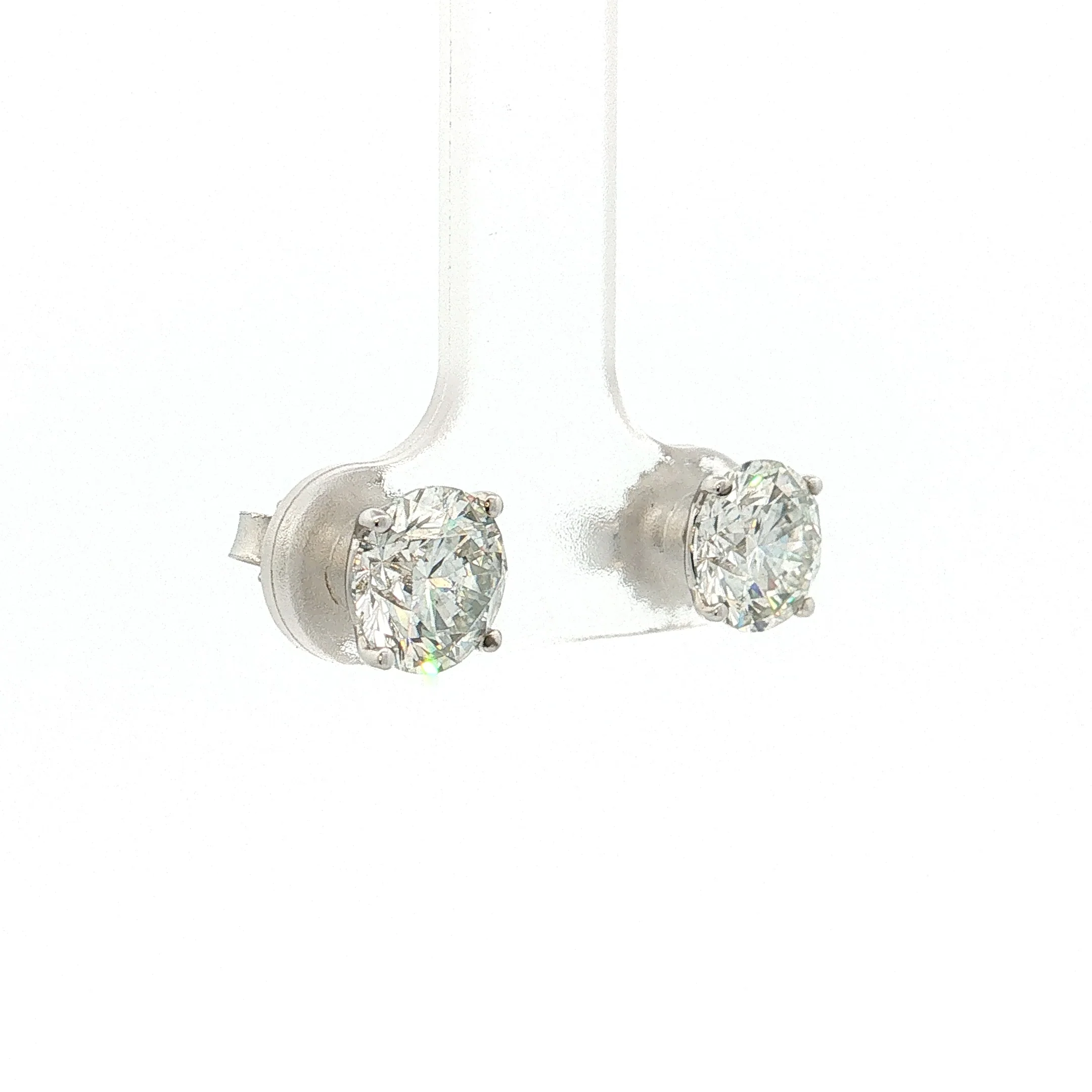 3.00 GIA Transitional Diamond Stud Earrings 18k - Image 3