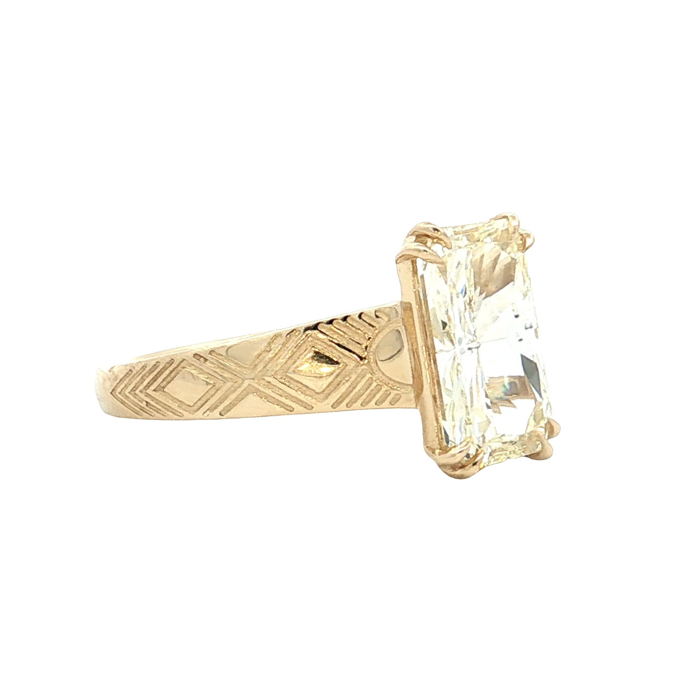 3.01 GIA Radiant Cut Diamond Engagement Ring 14k - Image 3