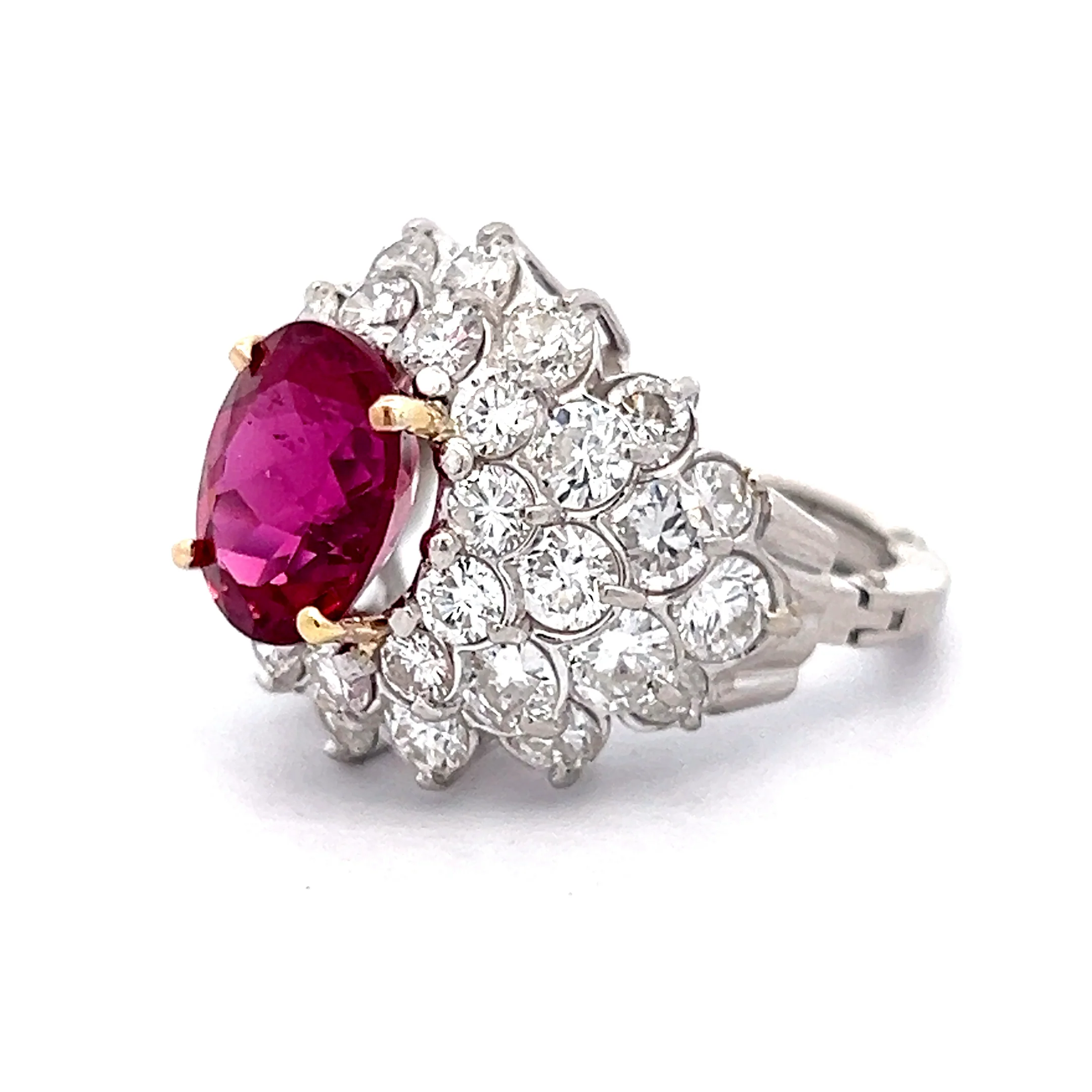 3.01 Pink Tourmaline & Diamond Ring in Platinum - Image 2