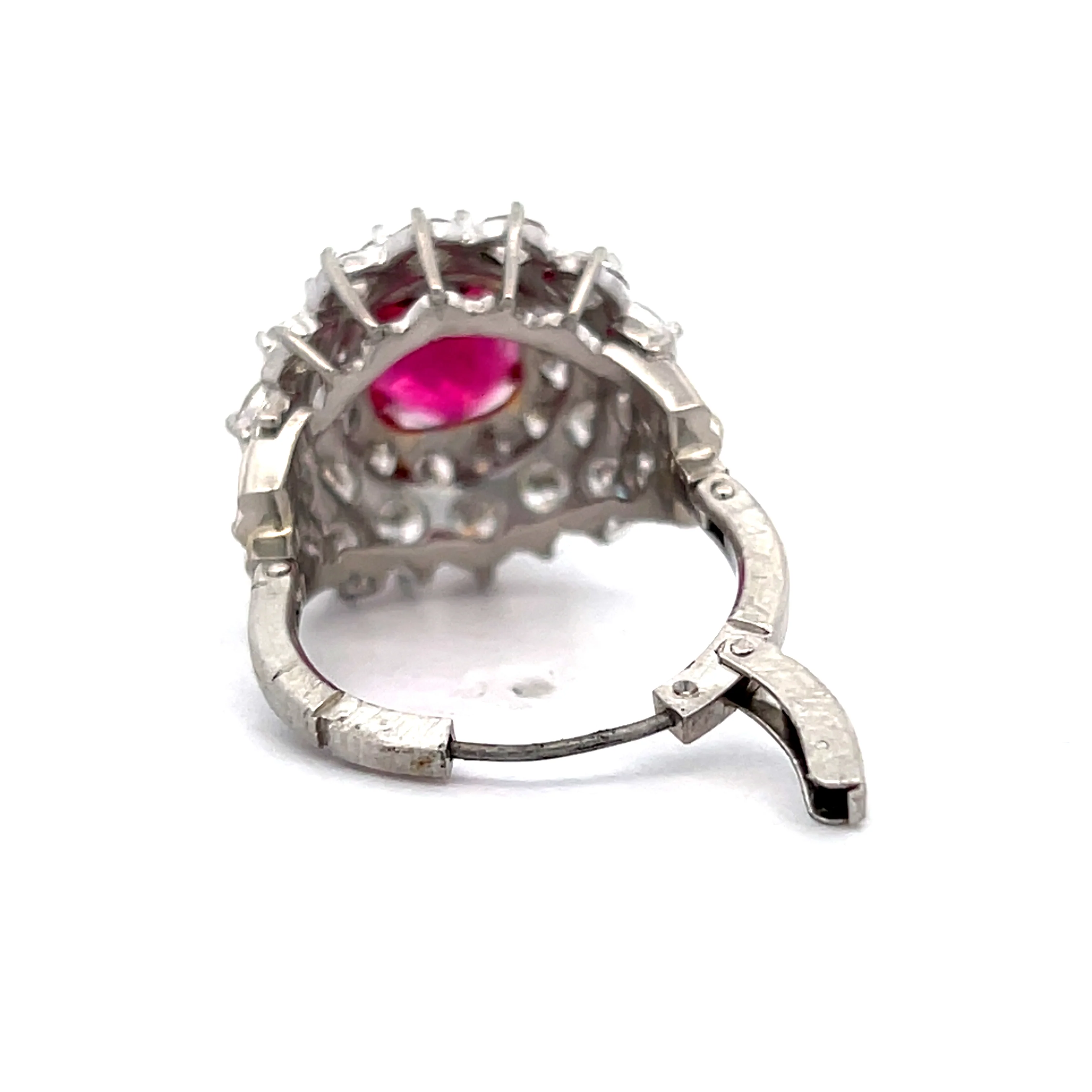 3.01 Pink Tourmaline & Diamond Ring in Platinum - Image 6